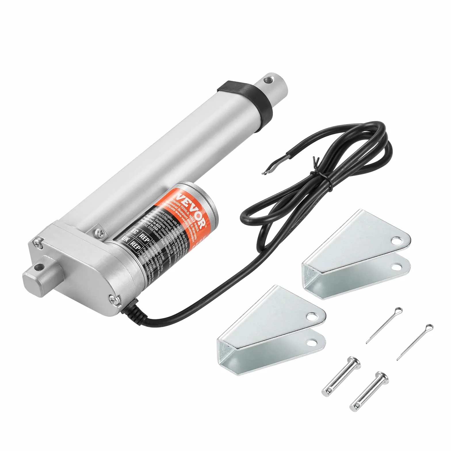 VEVOR Napęd Liniowy 1500N DC 12V IP54 Skok 100mm 5mm/s
