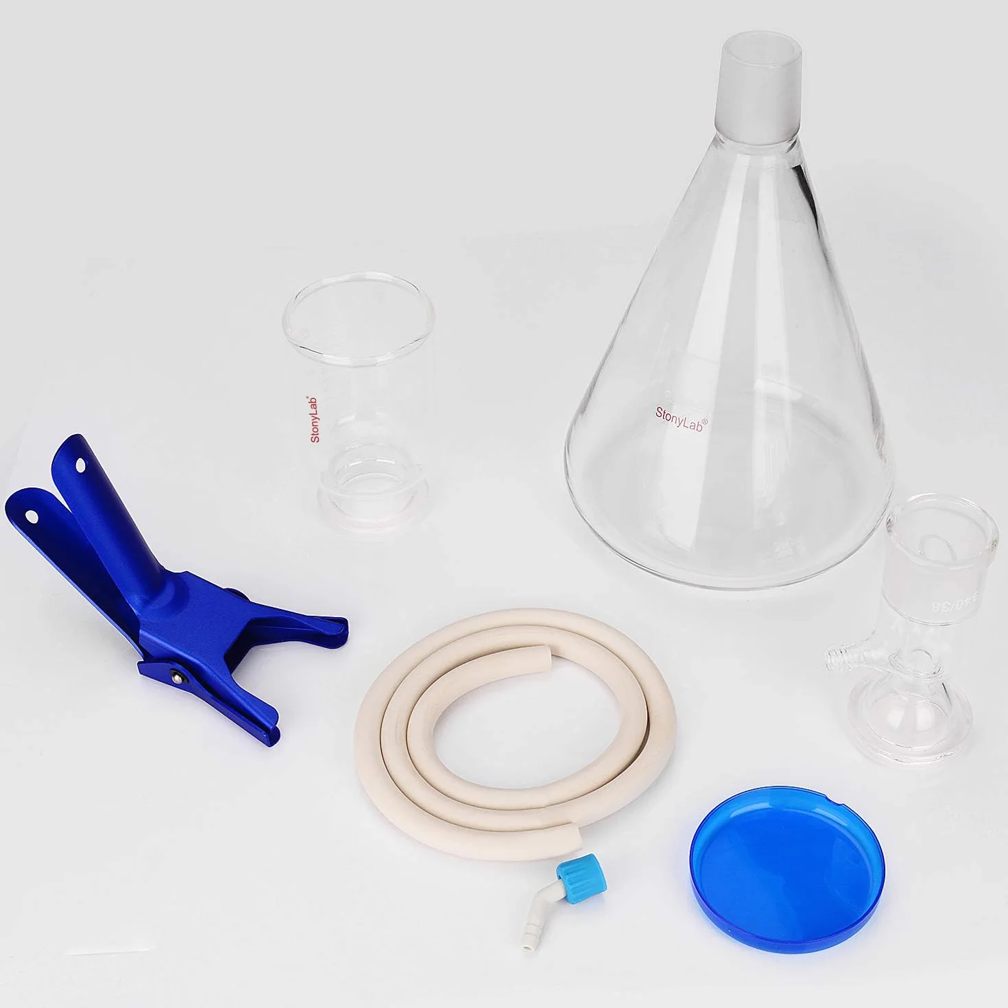 stonylab Aparat do filtrowania szkła, szkło borokrzemowe zestaw filtrów próżniowych z pojemnikiem filtrującym 1000 ml i 300 ml stopniowany lejek