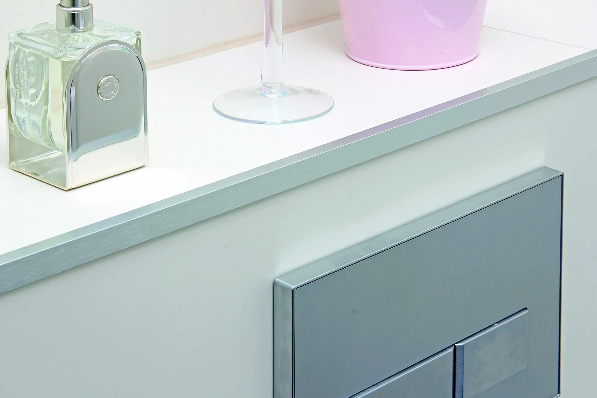 Alberts 489021 Profil kątownikowy | samoprzylepny | aluminium, design stal szlachetna, jasny | 1000 x 20 x 20 mm
