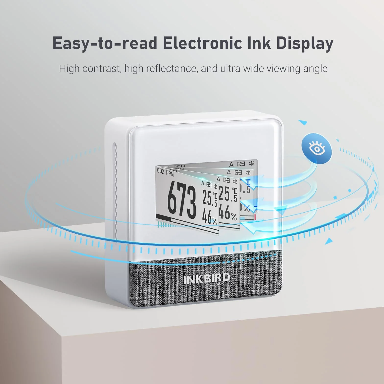 Inkbird IAM-T1 miernik jakości powietrza CO2 temperatury wilgotności ciśnienia e-ink 18 miesięcy