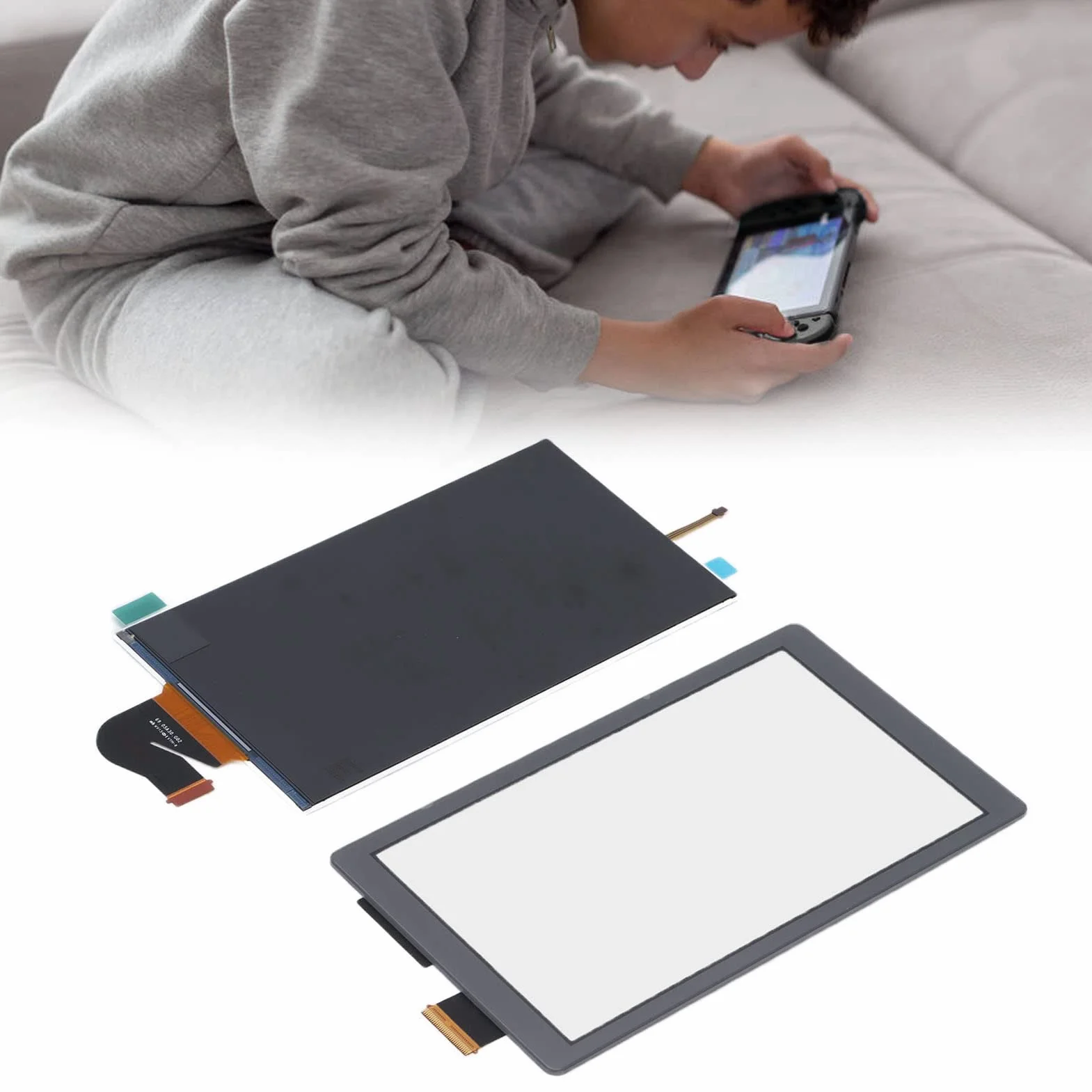 Wymiana Ekranu LCD dla Lite Konsoli, Wymiana Części Naprawczych Panelu Wyświetlacza LCD Tylko dla Lite (Czarny)