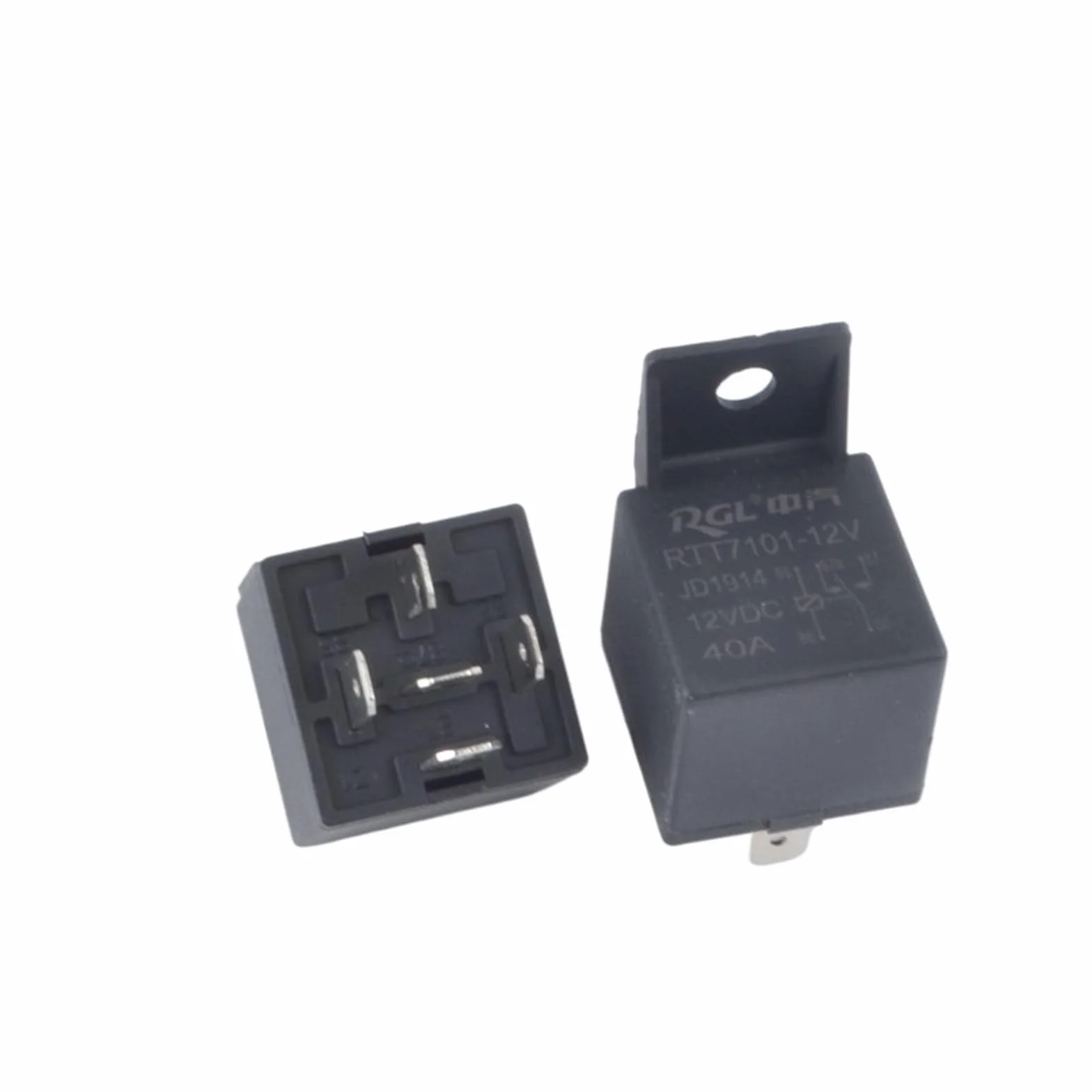 RTT7101 40 A przekaźnik automatyczny ze stykiem ze stopu srebra, 5 pinów, napięcie cewki 12 V DC 24 V DC (rozmiar: 12 V DC)