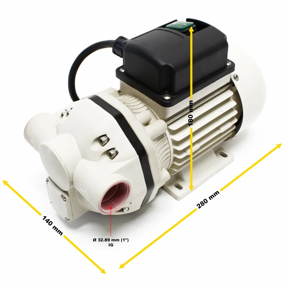 Pompa mocznika Wiltec 230 V 400 W 40 l/min, samozasysająca pompa zasilająca do mocznika AUS32, pompa membranowa do tankowania