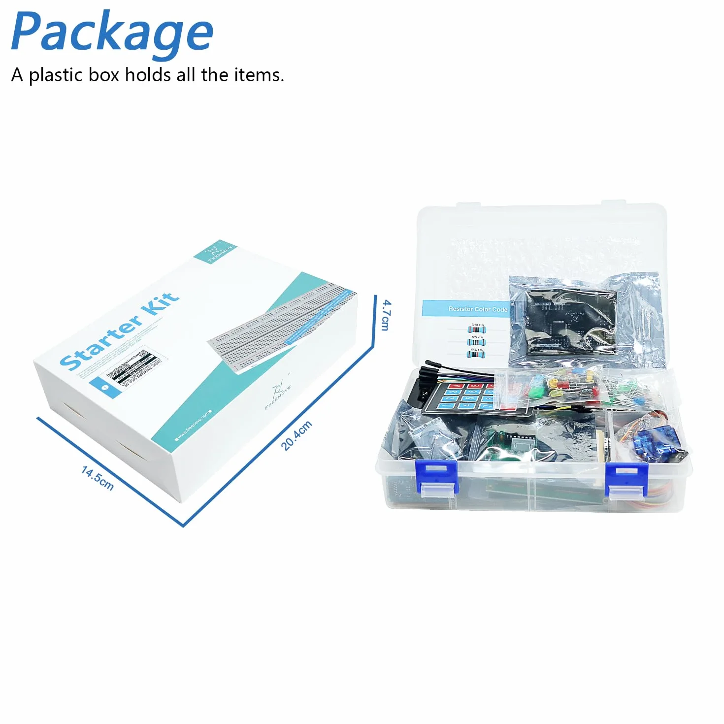 Freenove Ultimate Starter Kit z Board V5 Rev4 Mini, Cortex-M4, 399-stronicowy tutorial, 220 elementów, 78 projektów