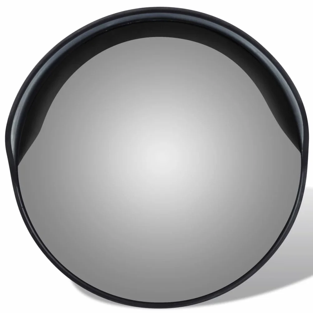 vidaXL Wypukłe lustro drogowe 30 cm czarne