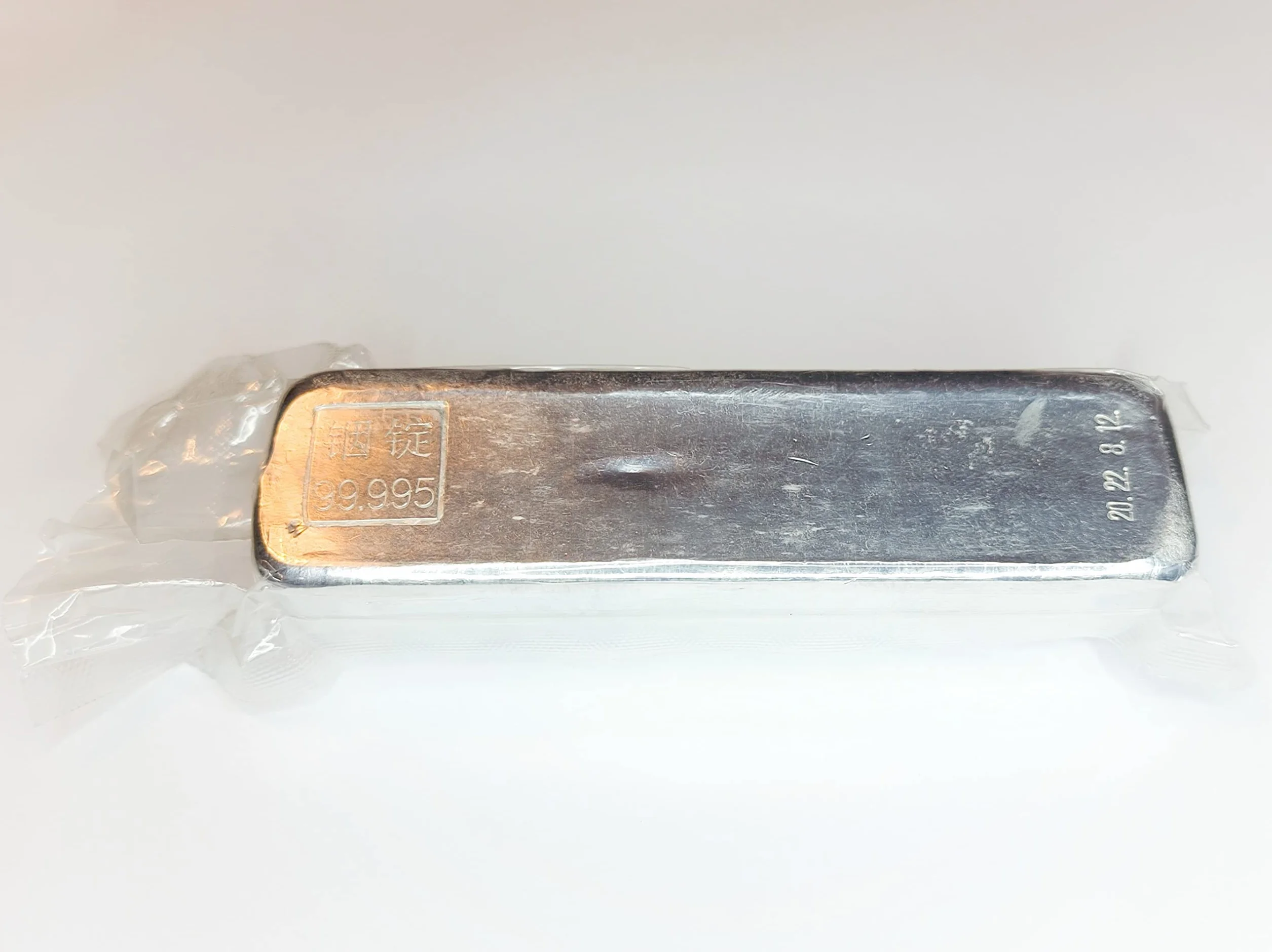 Indium 1 kg sztabka 4N5 In99,995 wysokiej czystości Indium min. 99,995% czystości