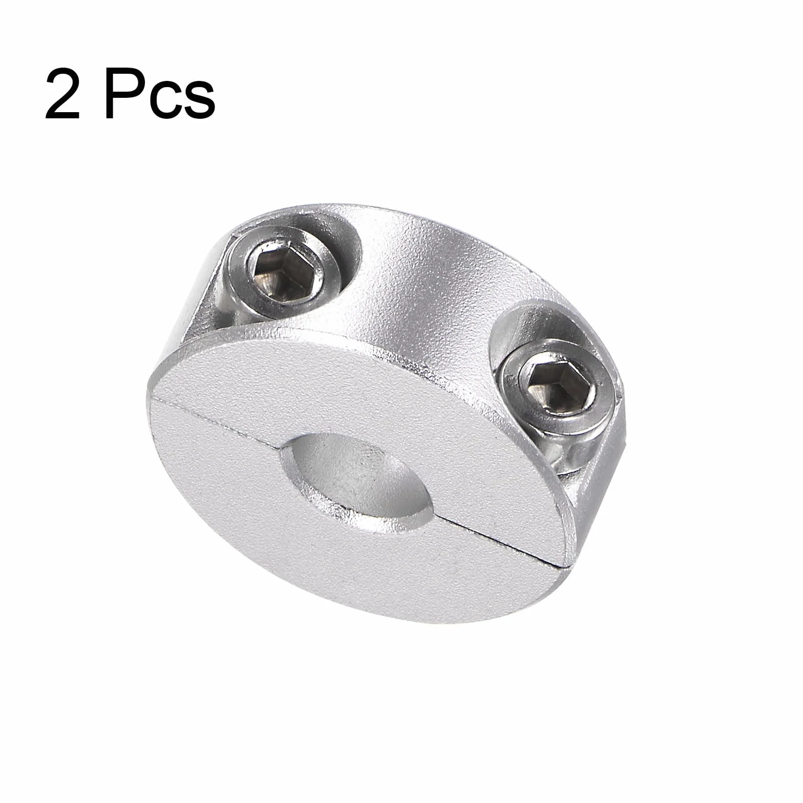 QUARKZMAN 2 szt. podwójny kołnierz wału rozłupującego do wału 8 mm, zestaw śrub kołnierz zaciskowy 25 mm AD 10 mm szerokość do korków, uchwytów pozycyjnych, kół zębatych, maszyn, narzędzi,