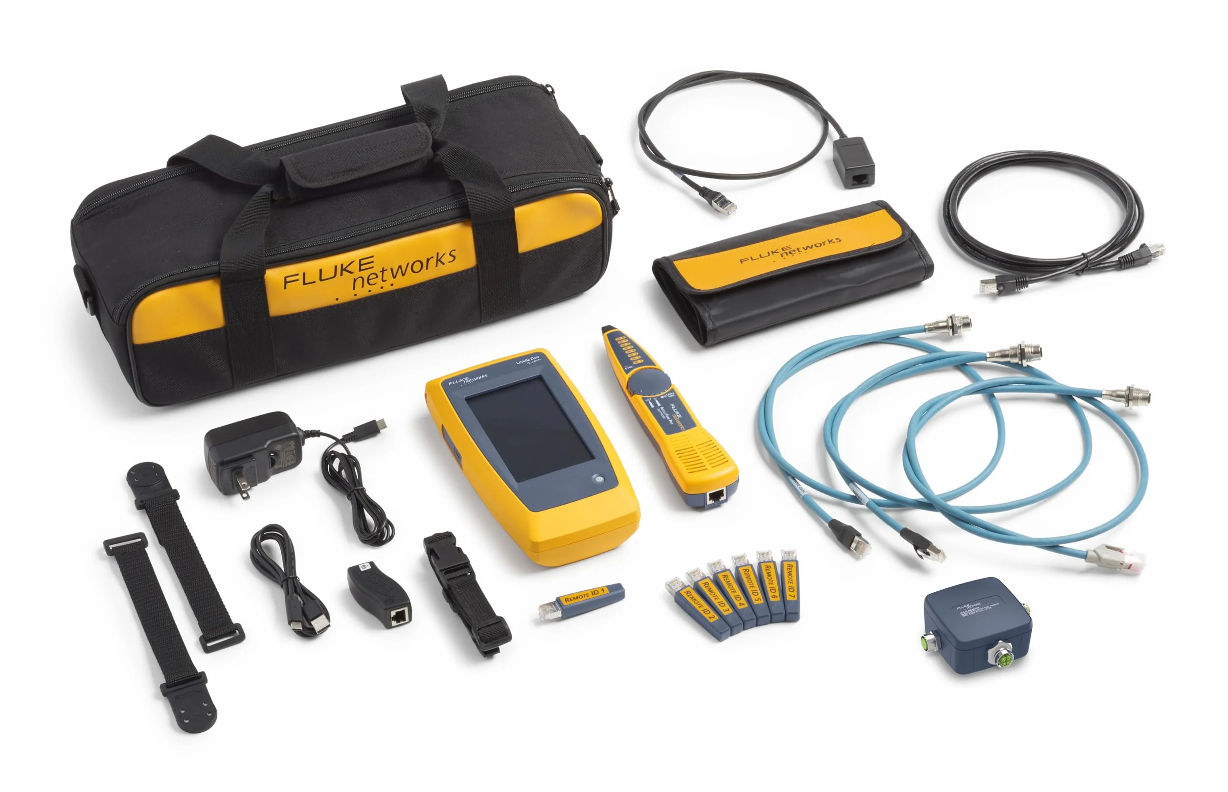 Fluke Networks LinkIQ™ 200 DUO tester kabli sieci WiFi z zestawem Ethernet i zdalnym identyfikatorem