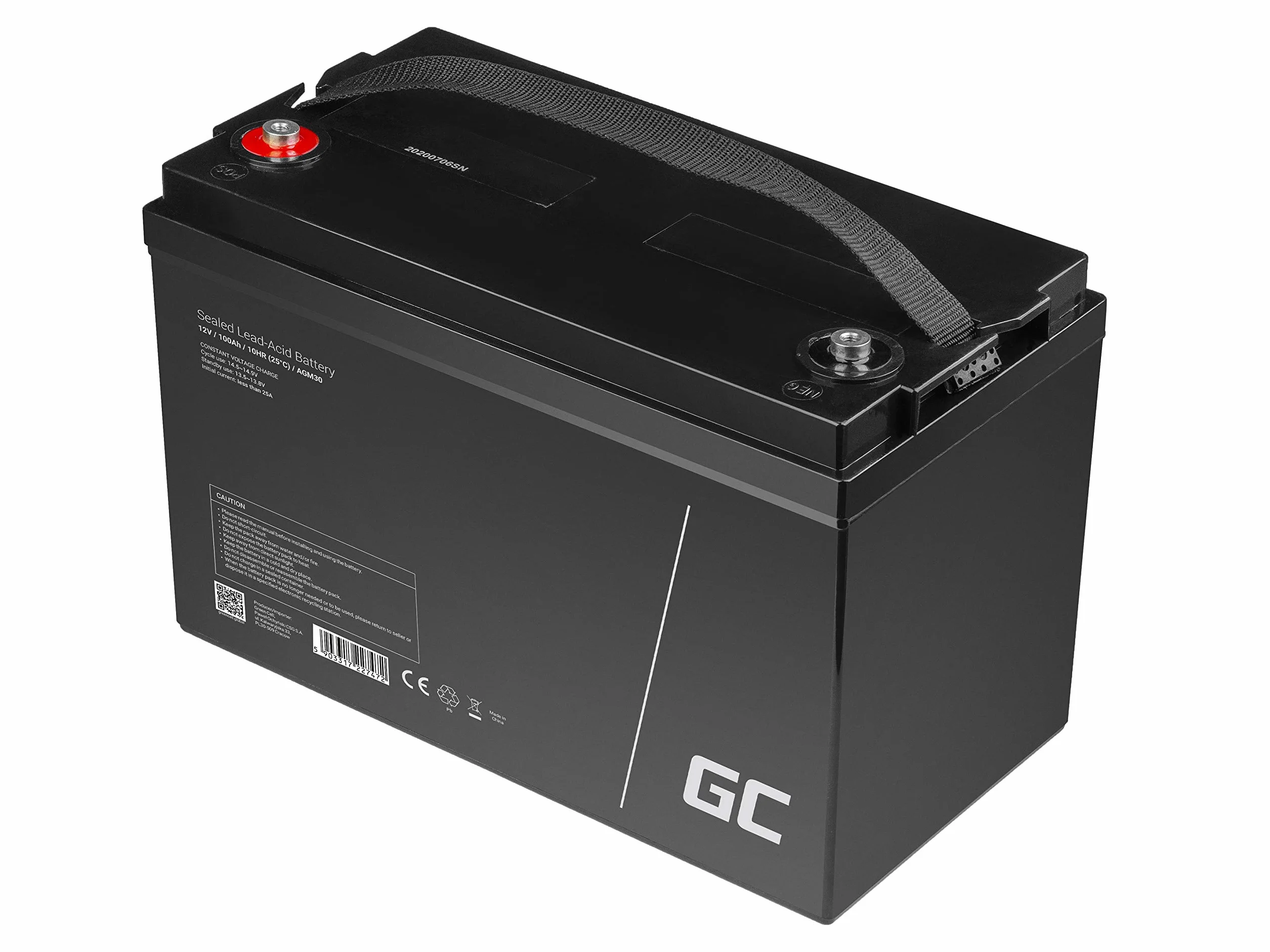 Green Cell AGM 12V 100Ah akumulator VRLA ołowiowy żelowy do Caravan fotowoltaika