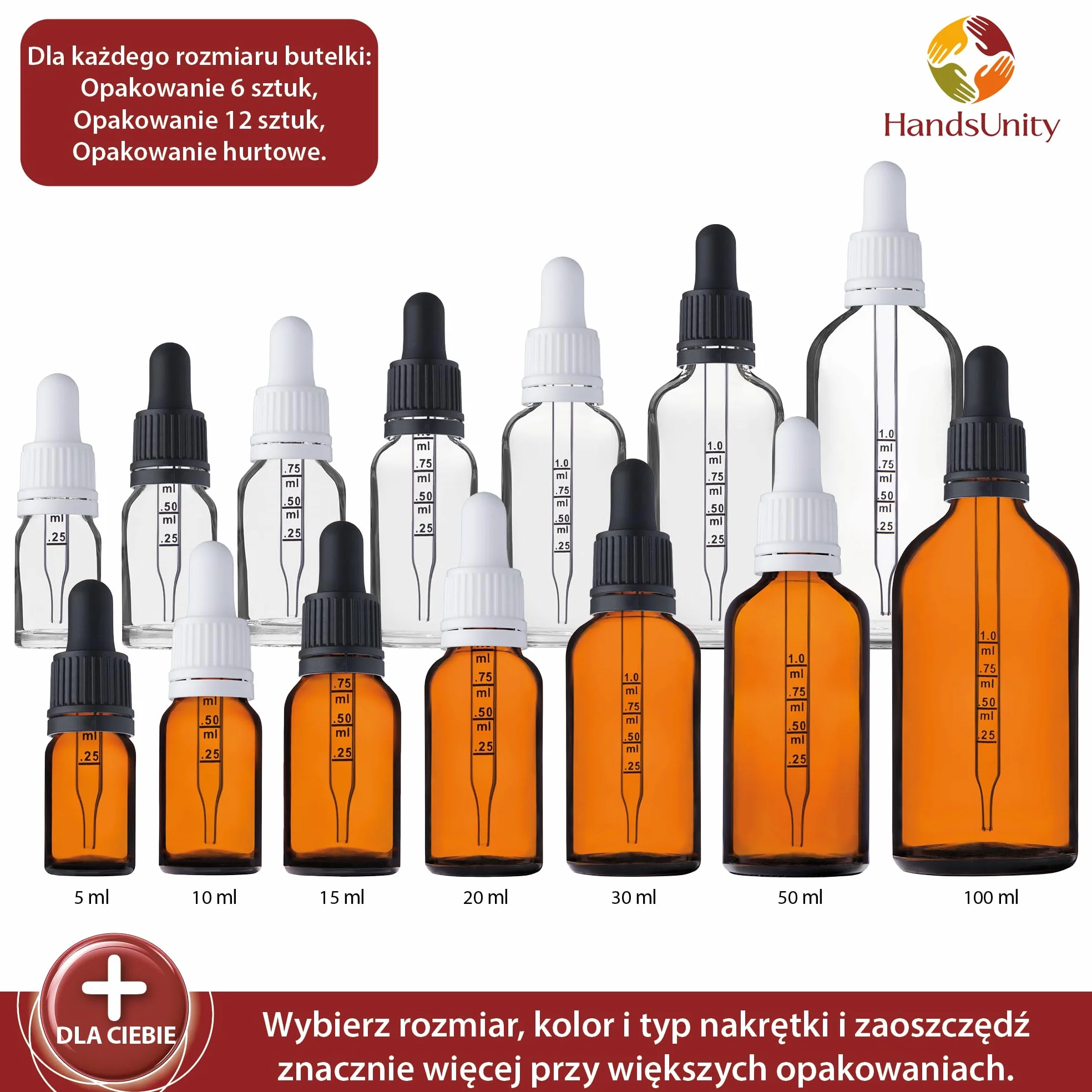 100ml-12szt Pipeta Mała Putelka Szklana - Słoiczek Apteczny ze Szkła Bursztynowego z Białą Zakrętką do Pipety Zawiera 29szt. Akcesoriów Pomocniczych Butelki z Brązowego Szkła