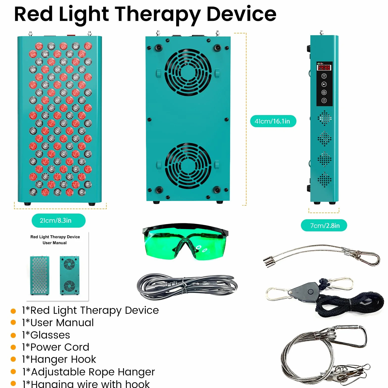 iTHERAU Lampa na podczerwień 500W 660nm 850nm 100 LED Terapia czerwonym światłem