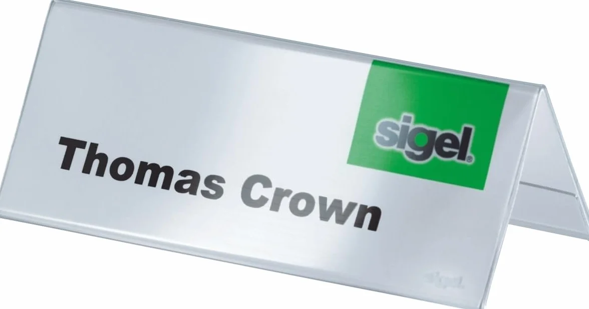 Sigel TA136 Stojak Stołowy w Kształcie Dachu, Przezroczysty, 100 mm