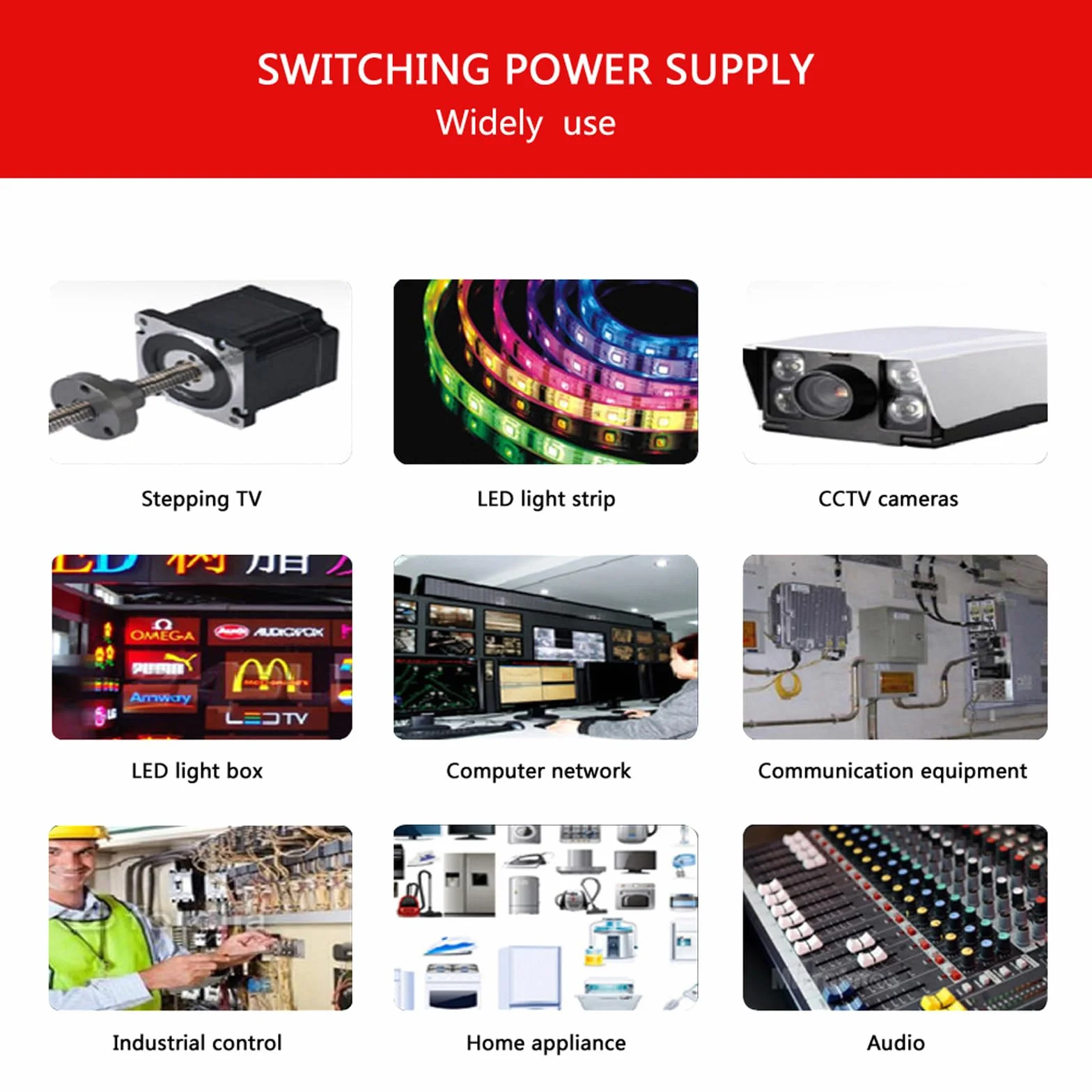 Zasilacz 18V 10A Przełączanie Zasilanie AC 110/220 V na DC 18V 180W Transformator