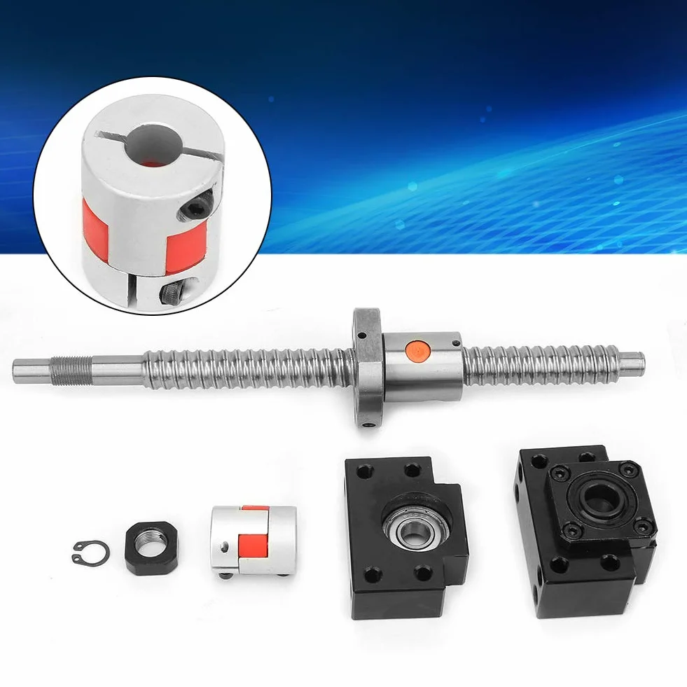 SFU1605 zestaw śrub kulkowych ze stali nierdzewnej 250 mm BKBF12 do maszyny CNC