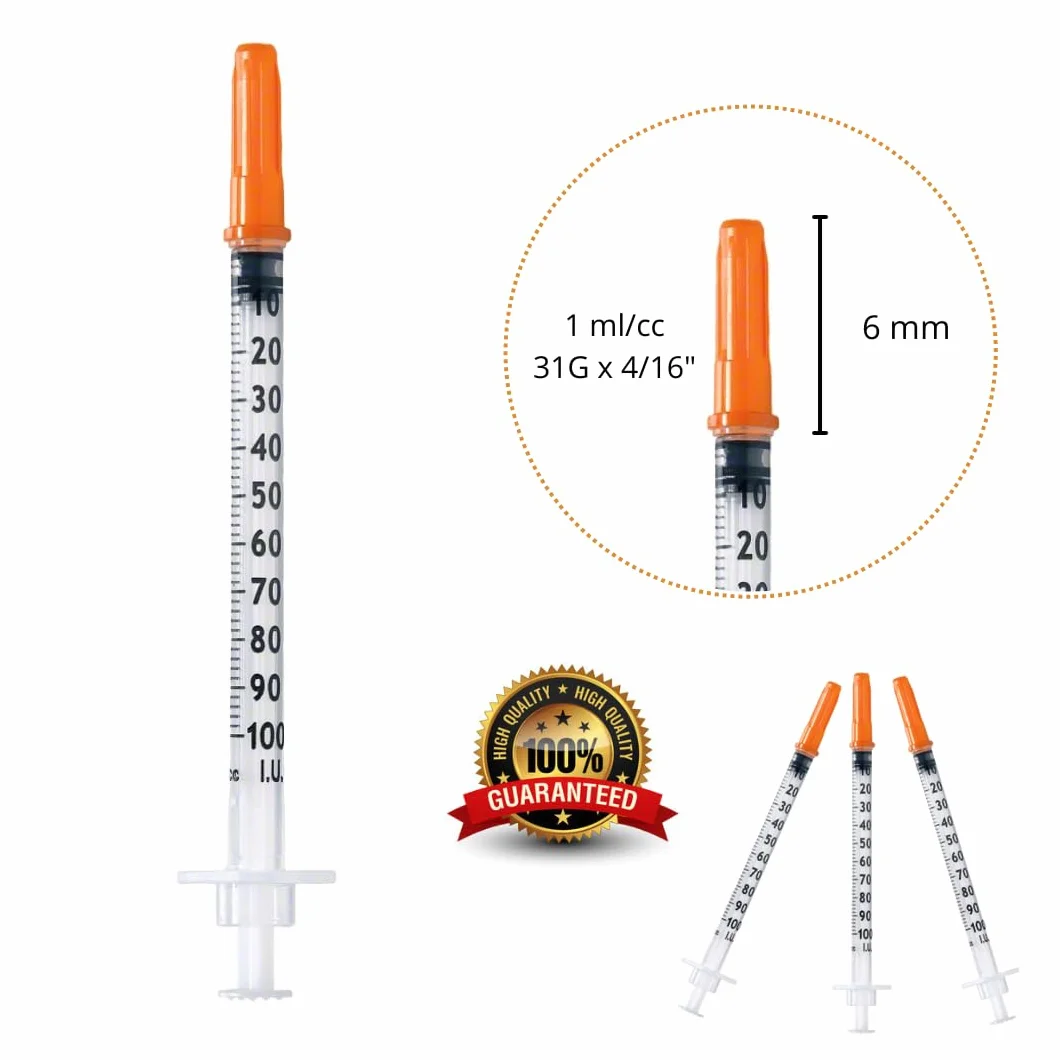 50 sztuk plastikowych tubek 1 ml/cc (31 G x 6 mm) wielofunkcyjne narzędzia pomiarowe, pakowane pojedynczo, akcesoria laboratoryjne