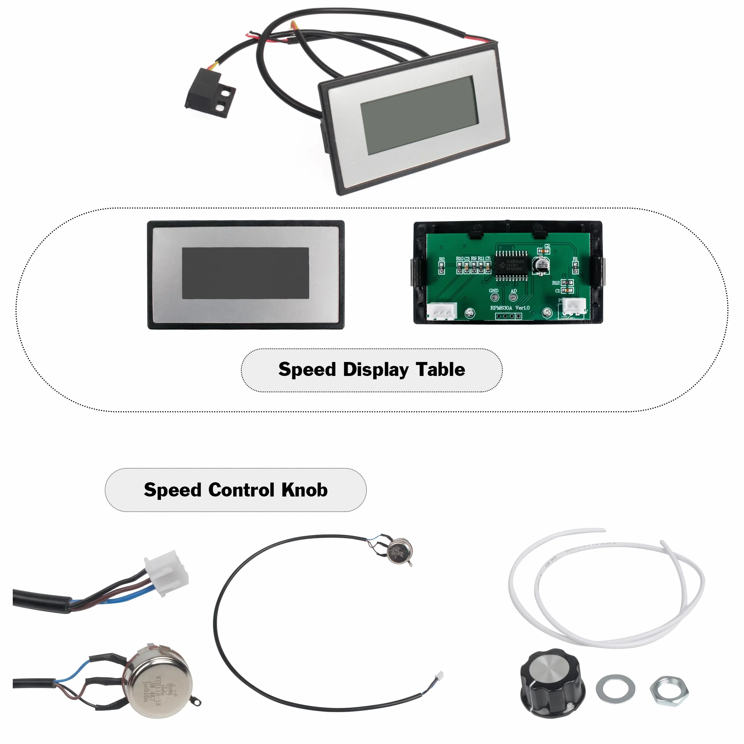 RATTMMOTOR tokarka bezszczotkowa 750W 220V DC 4000RPM z wyświetlaczem obrotów