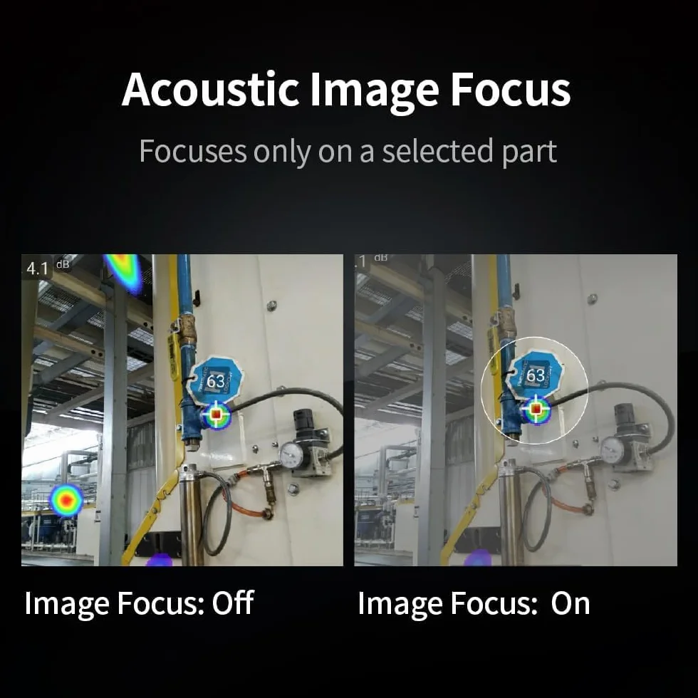 Kamera akustyczna TD2 64 MEMS 2~100 kHz 13 MP 66°×52°FOV wykrywacz wycieku sprężonego powietrza IPS 3,5 cala