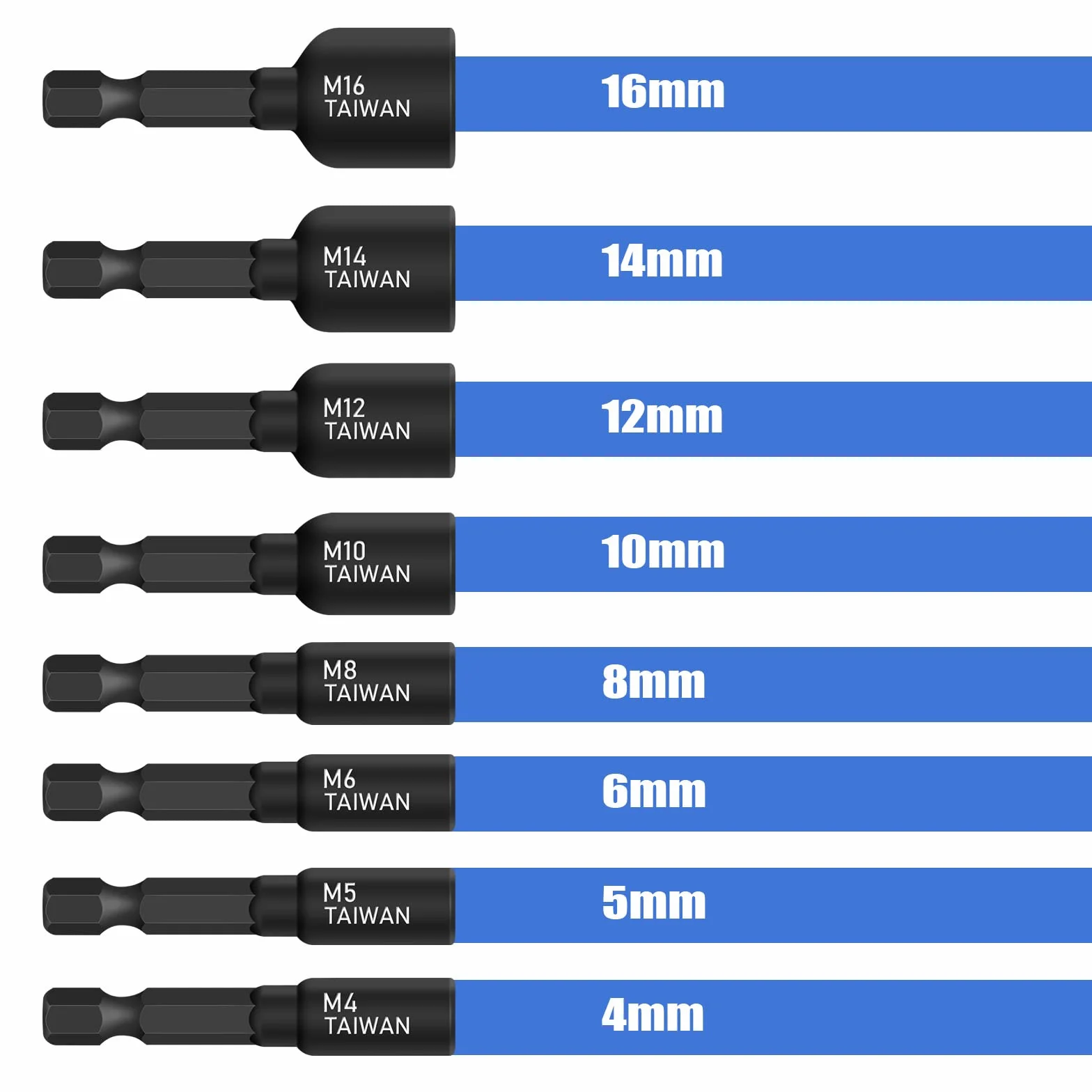 8 szt. adapter do gwintownika, M4-M16 1/4 cala, sześciokątny trzpień maszynowy, czworokątny adapter do wiertarki