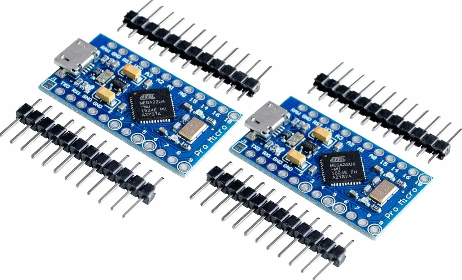 2pcs Pro Micro ATmega32U4 5 V/16MHz Module with Pin Header