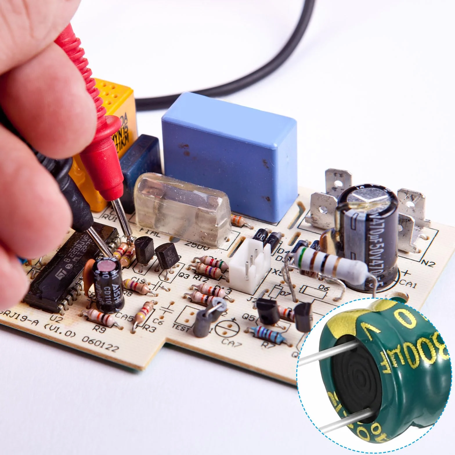 PATIKIL Kondensatory elektrolityczne 10V 3300uF, 10 sztuk 10x20mm Aluminiowe kondensatory elektrolityczne wysokiej częstotliwości do telewizora, monitora LCD, lodówki, płyty obwodu, zielony