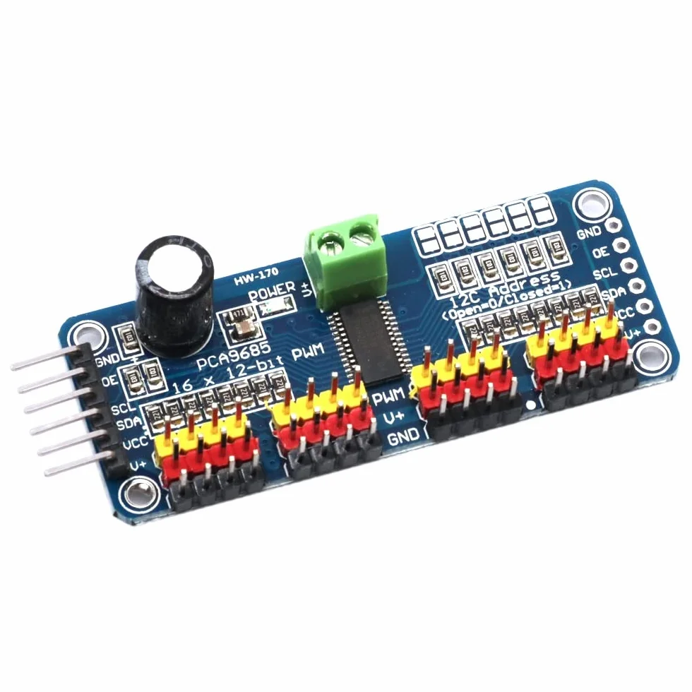DollaTek PCA9685 16-kana?owy 12-bitowy sterownik silnika PWM Servo Module Robot I2C