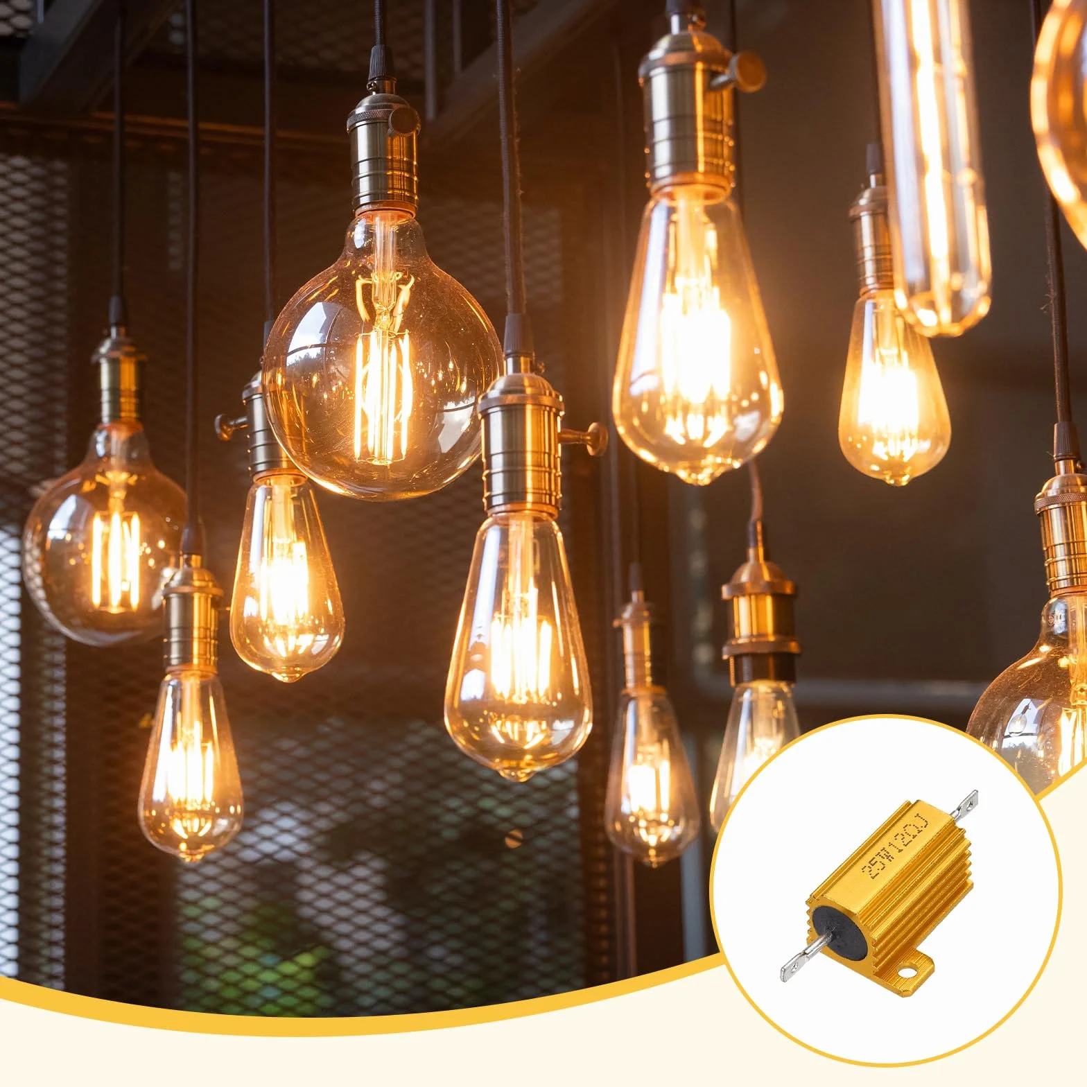 QUARKZMAN 3 sztuki 25 W 12 omów 5% aluminiowa obudowa oporowa, rezystory nawijane na drut, przyłącze śrubowe, obudowa zmontowana, złoto