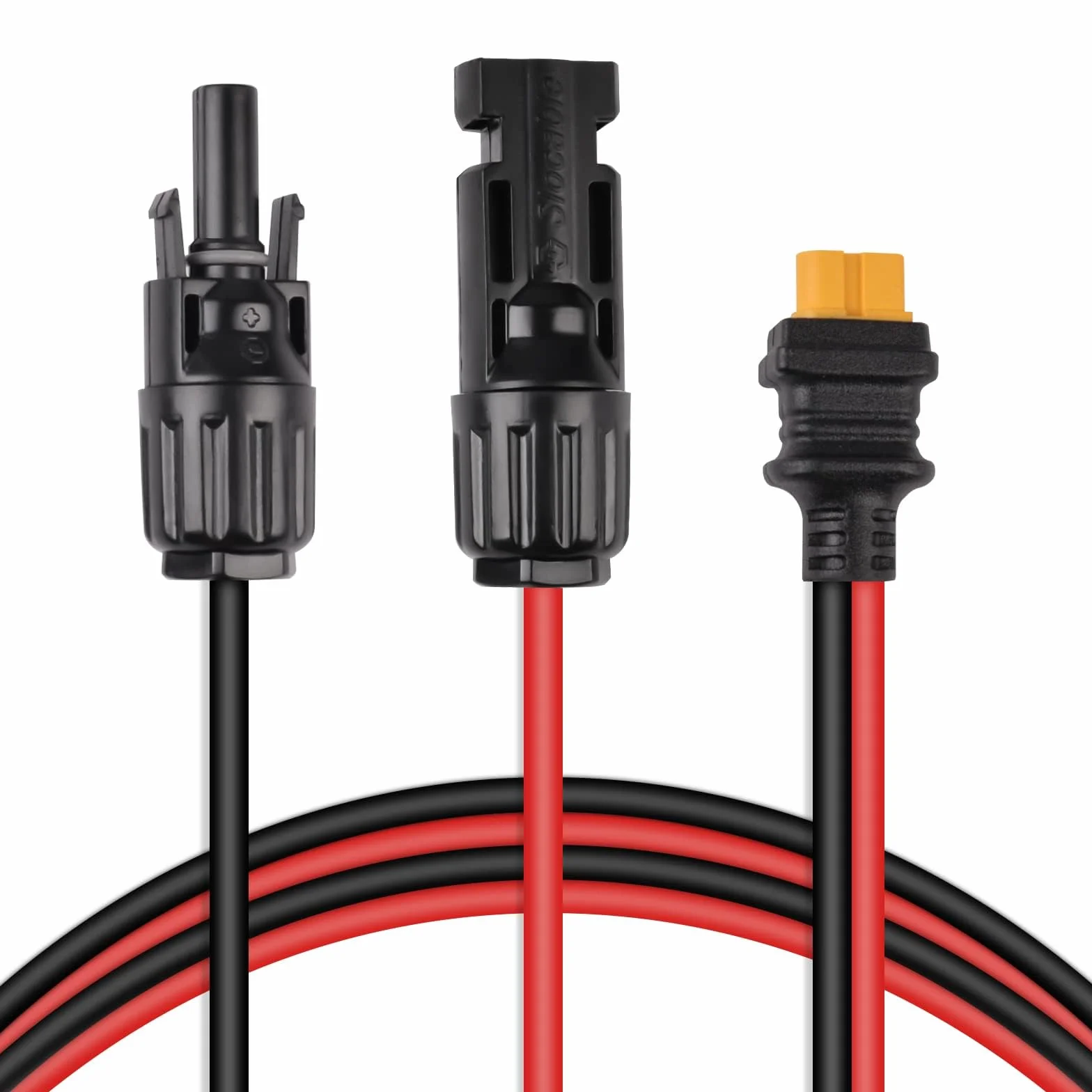 URAQT Złącze słoneczne do adaptera XT60, kabel do ładowania słonecznego 12AWG, złącze słoneczne 60 cm do XT60, wodoodporność IP68, do przenośnej elektrowni i generatora słonecznego