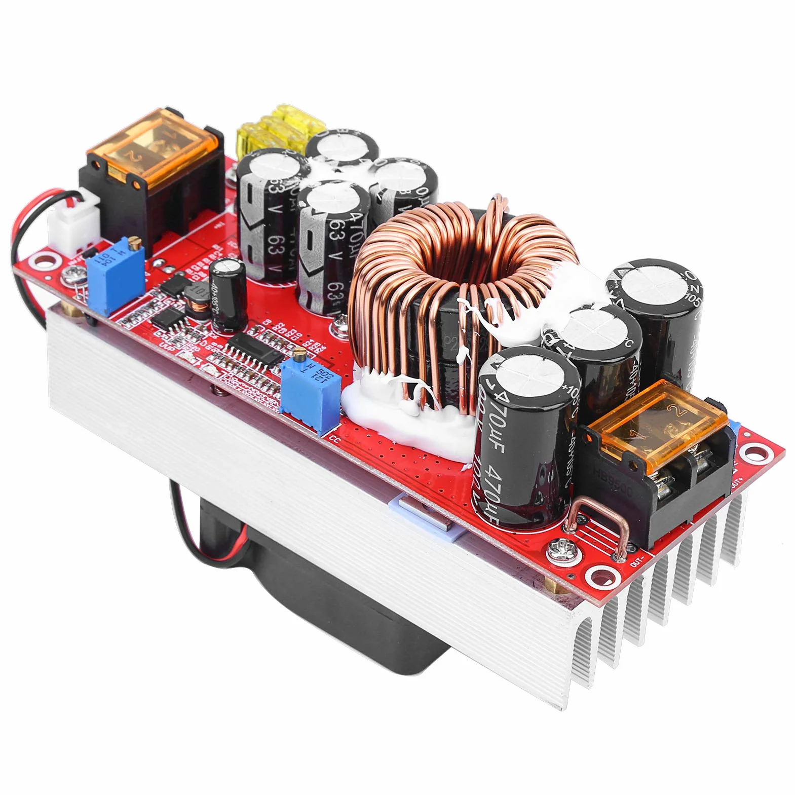 Konwerter DC Boost 1800W 40A Step Up 10-60V do 12-97V 1500W 30A Przetwornica Podwyższająca Napięcie Moduł Zasilający