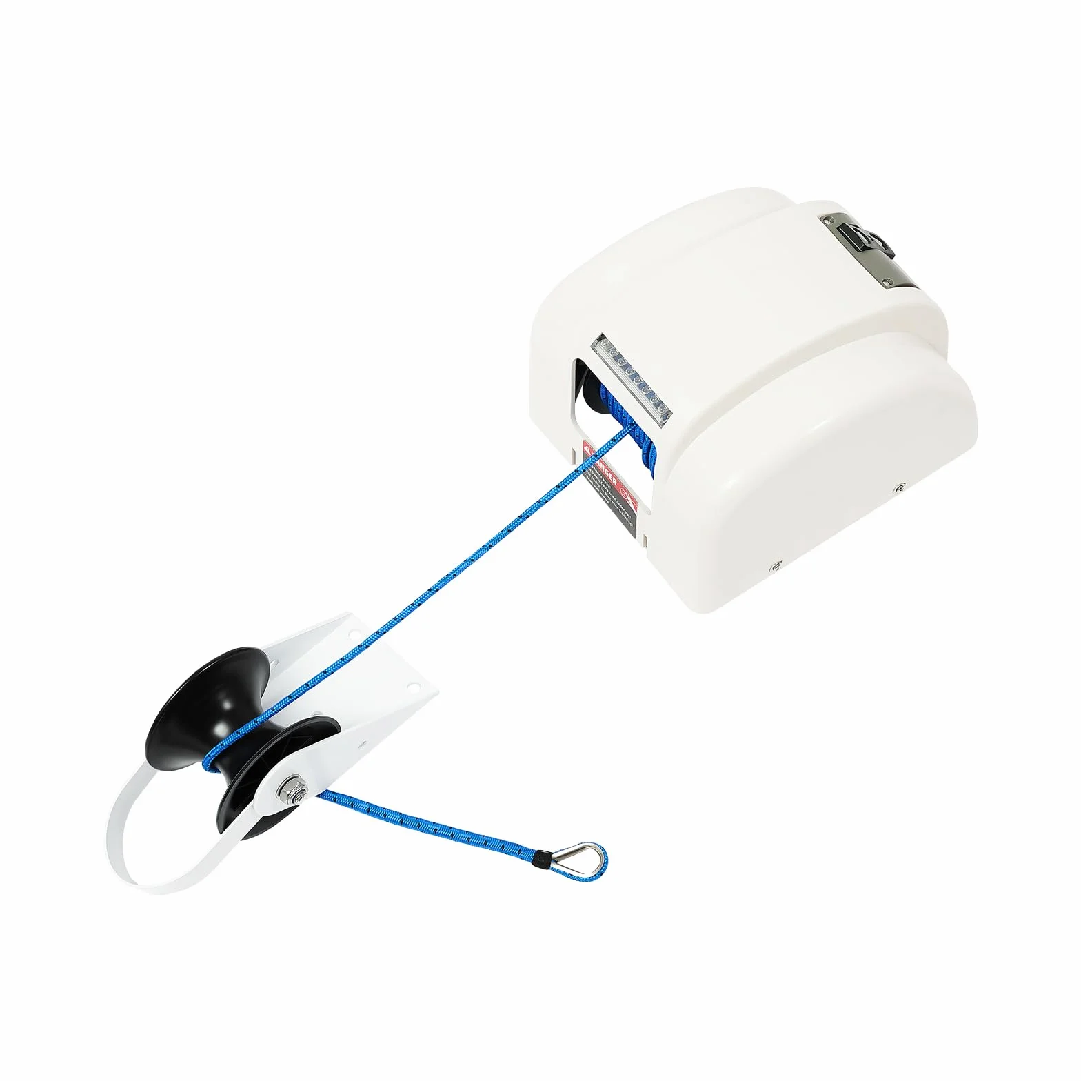 Wciągarka kotwiczna 12 V do łodzi, elektryczna wciągarka do łodzi, wyciągarka kotwiczna z pilotem zdalnego sterowania, maks. nośność 20 kg/45 kg, lina nylonowa 30,48 m, do małych łodzi rekreacyjnych
