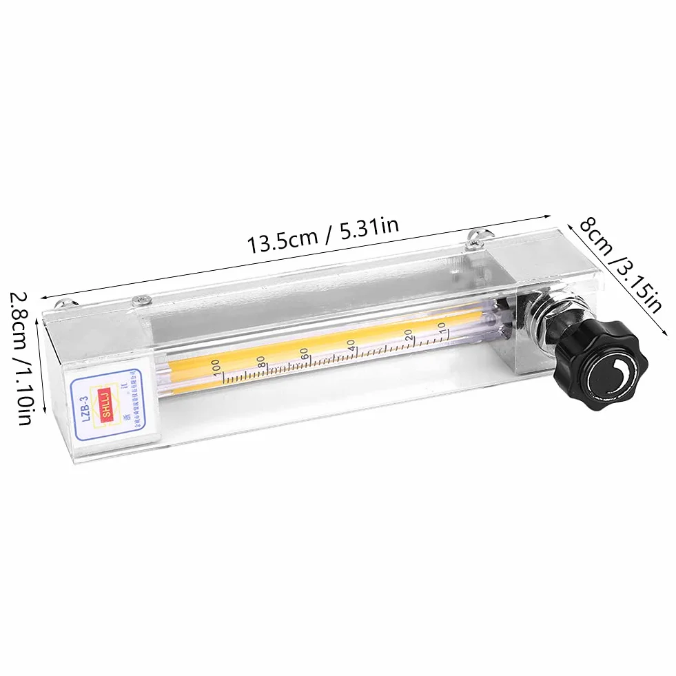 Miernik przepływu szklanej rurki LZB-3 Przepływomierz cieczy 10-100 ml/min