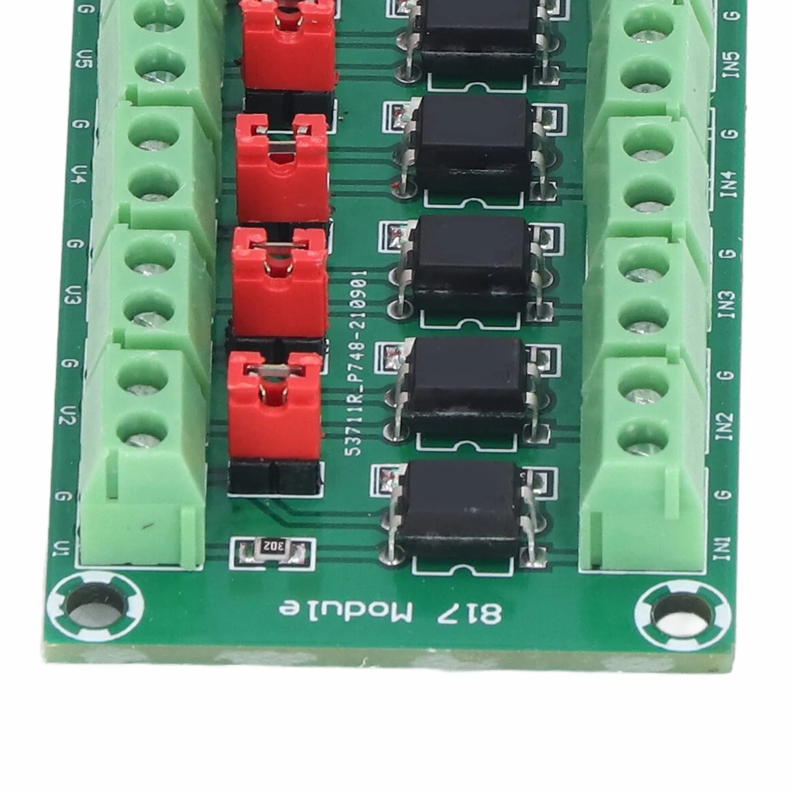 DEWIN Płyta transoptora, płyta izolacyjna transoptora, 8-kanałowy sterownik, fotoelektryczny izolowany moduł 817 3,6-30 V