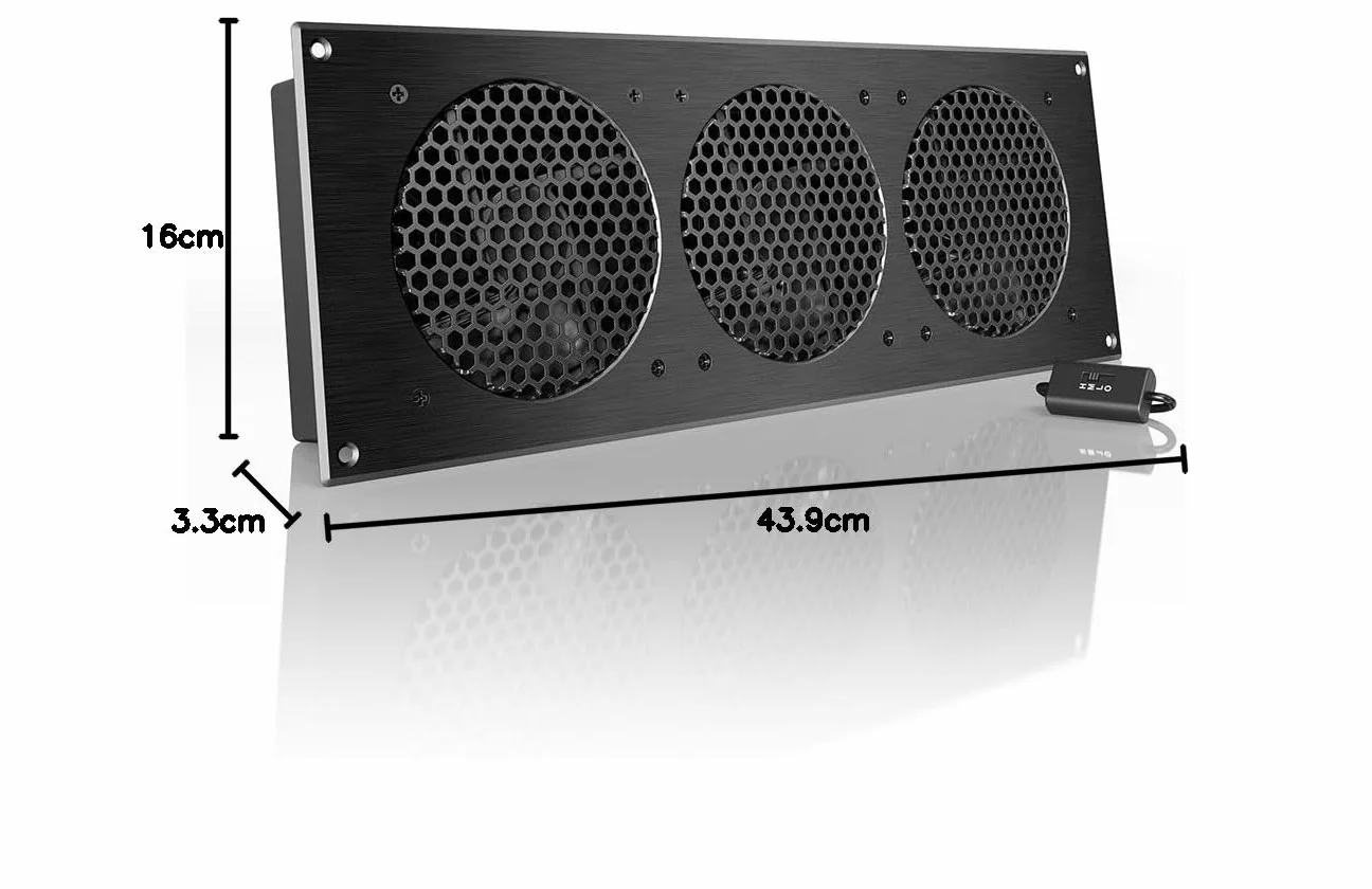 AC Infinity AIRPLATE S9 cichy wentylator chłodzący z regulacją prędkości do kina domowego