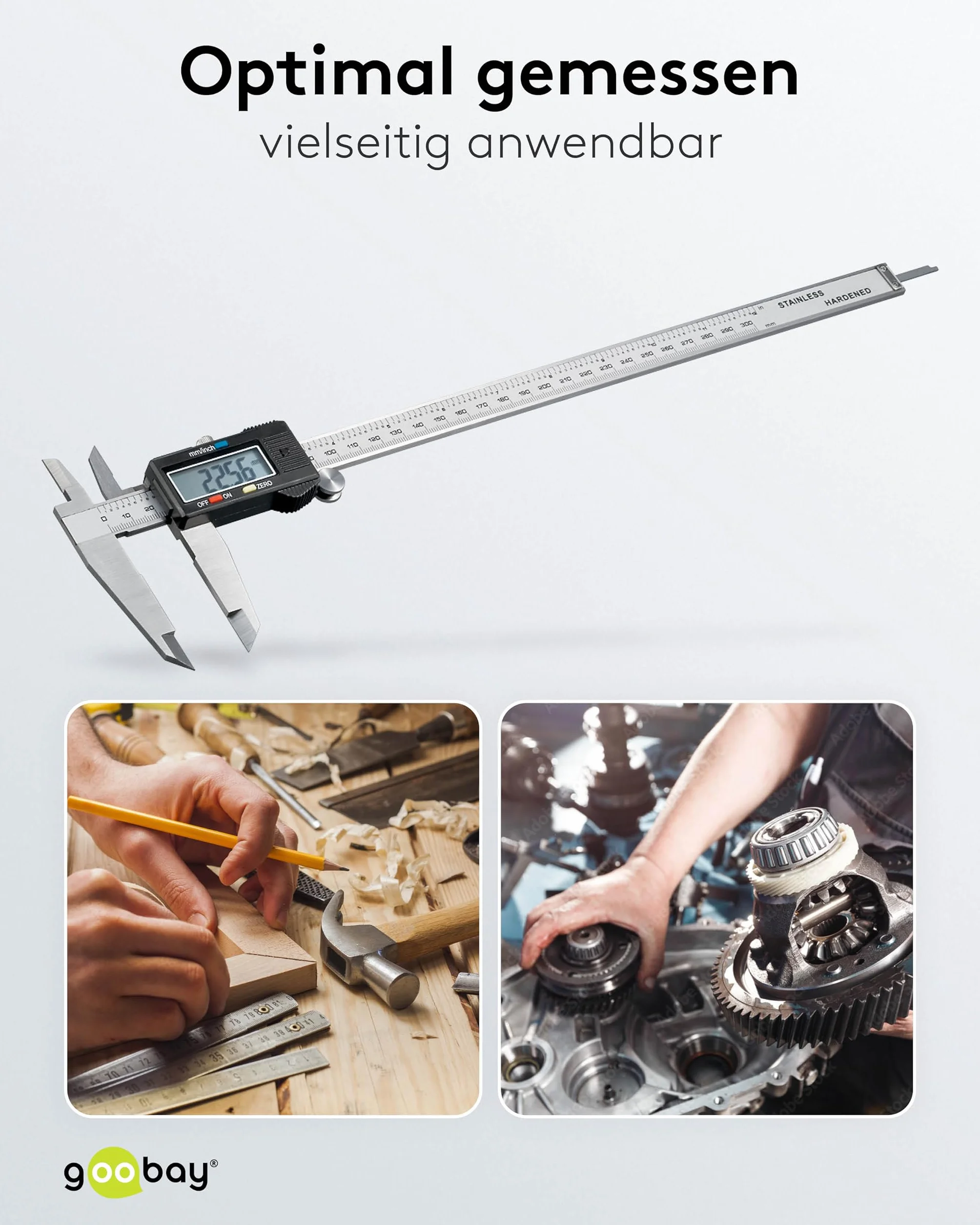Fixpoint suwmiarka cyfrowa/suwmiarka z wyświetlaczem LCD ekstra długa do 300 mm