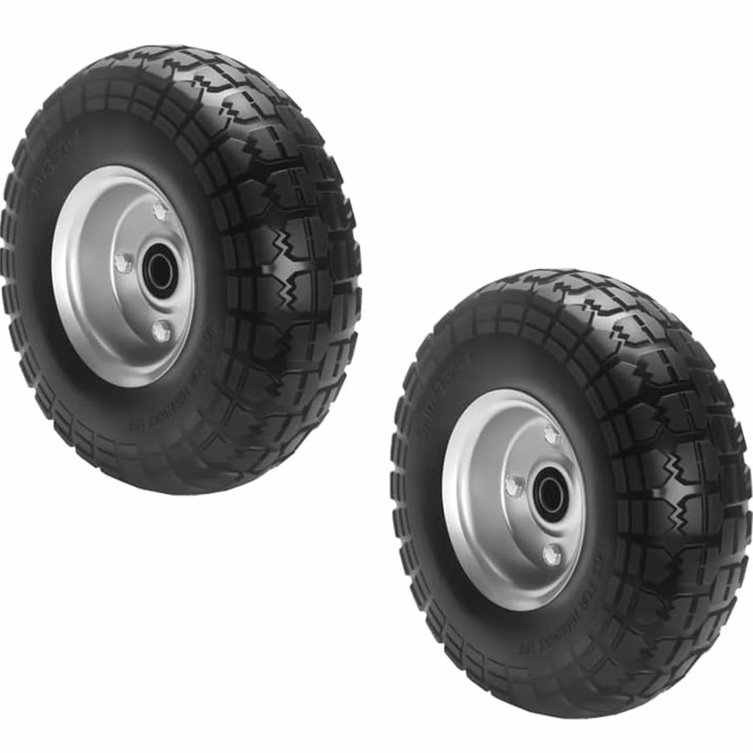 Koło do wózka transportowego 4.10 3.50-4 250x80 mm pełna guma 100 kg oś 16 mm 2 sztuki