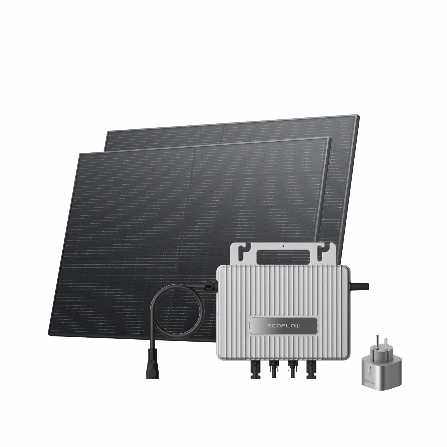 ECOFLOW STREAM Elektrownia balkonowa Basic Kit 0% VAT, mikroinwerter 800 W, 2 x 400 W panele słoneczne PV, sterowanie WLAN i aplikacją na balkon, do ogrodu, na dach, montaż ścienny