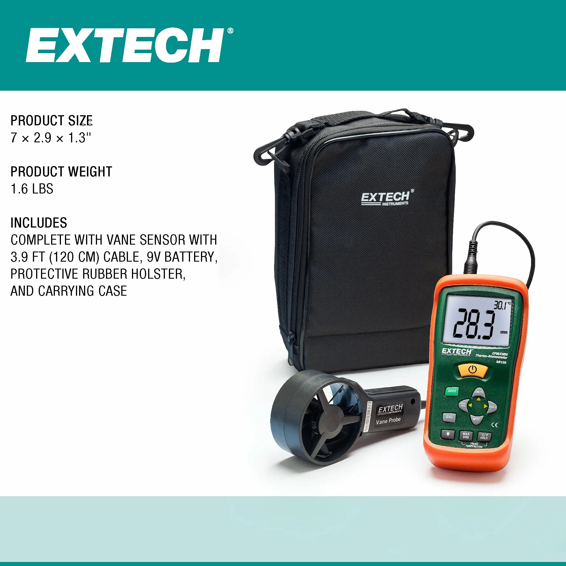 Extech Instruments AN100 CFM/CMM mini termometr
