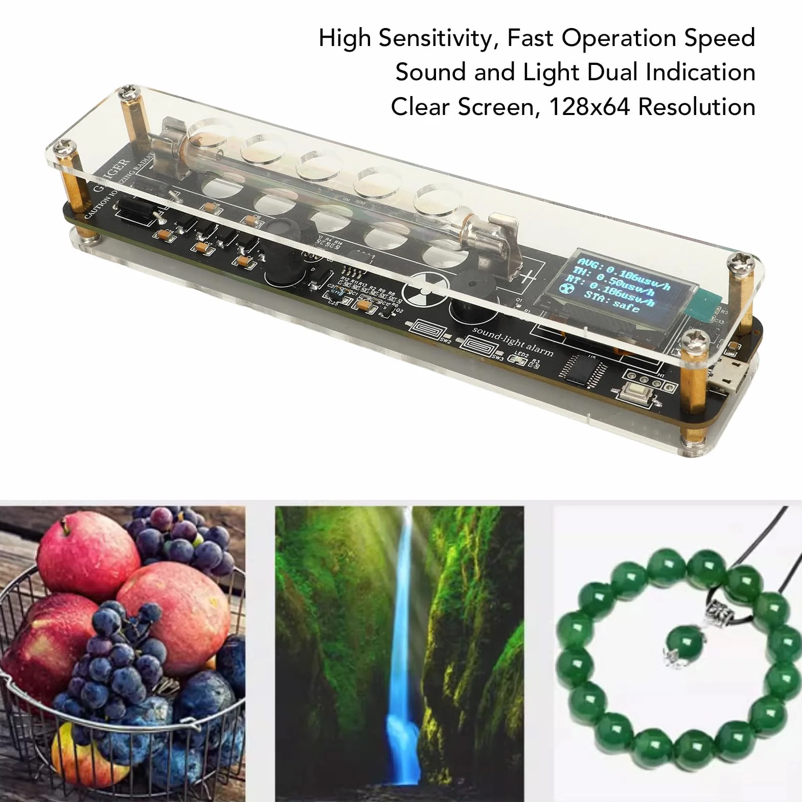 Detektor Promieniowania Jądrowego, Przenośny Licznik Geigera M4011 J321 z Ekranem z organiczną diodą elektroluminescencyjną, Wiele Funkcji, Wykrywanie Promieni Rentgenowskich,