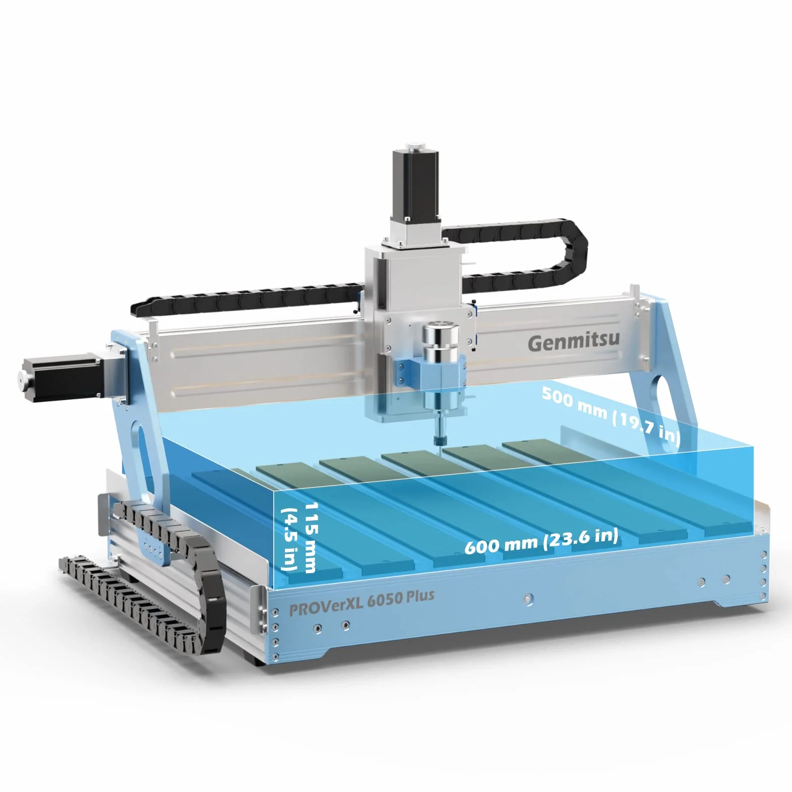 SainSmart PROVerXL 6050Plus maszyna CNC, 3-osiowa frez do rzeźbienia w metalu, drewnie, akrylu i MDF ze sterowaniem GRBL i stołem hybrydowym, obszar roboczy 600 x 500 x 115 mm