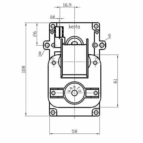 KENTA K9115005 Silnik przekładniowy do pieca na pellet 1,5 RPM wał 8,5 mm