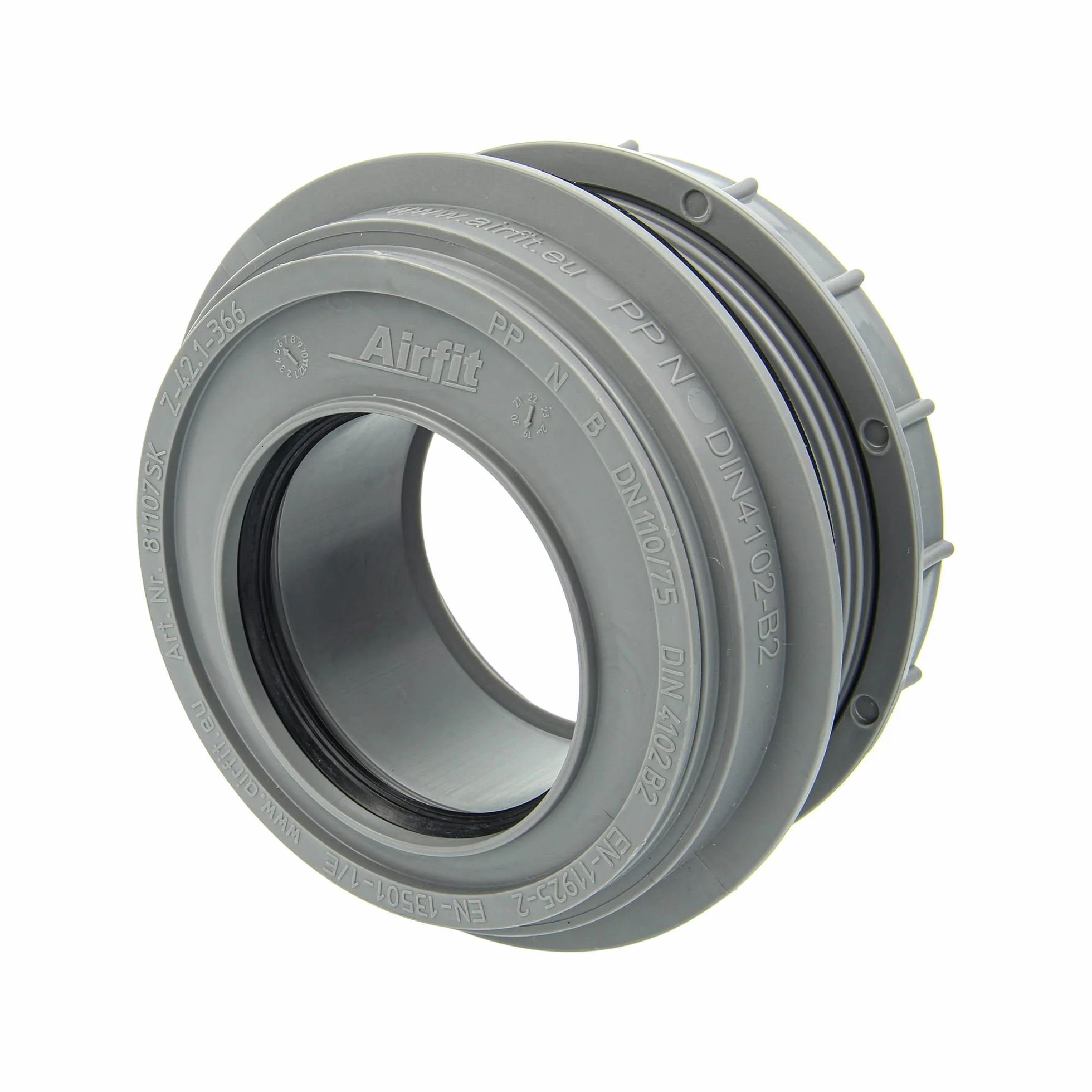 Airfit złączka śrubowa DN 75 przyłącze rurowe - KS-szary - 50075AM
