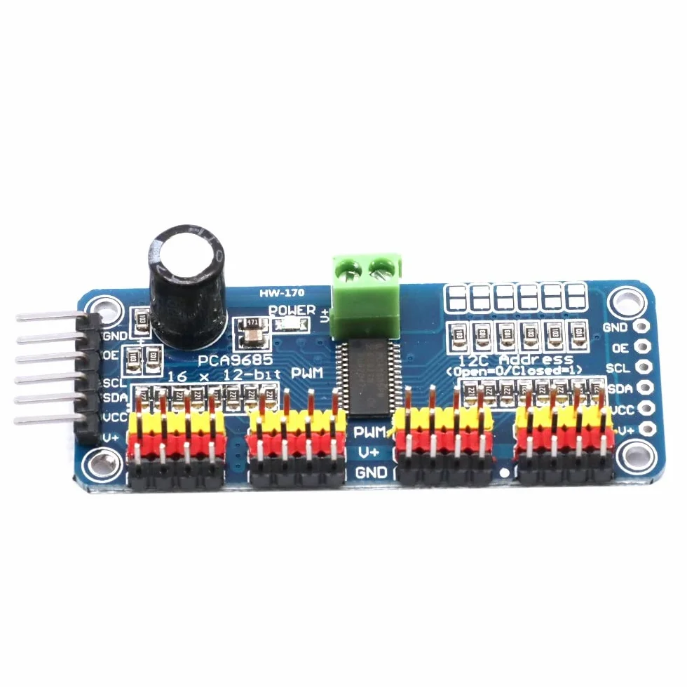 DollaTek PCA9685 16-kana?owy 12-bitowy sterownik silnika PWM Servo Module Robot I2C
