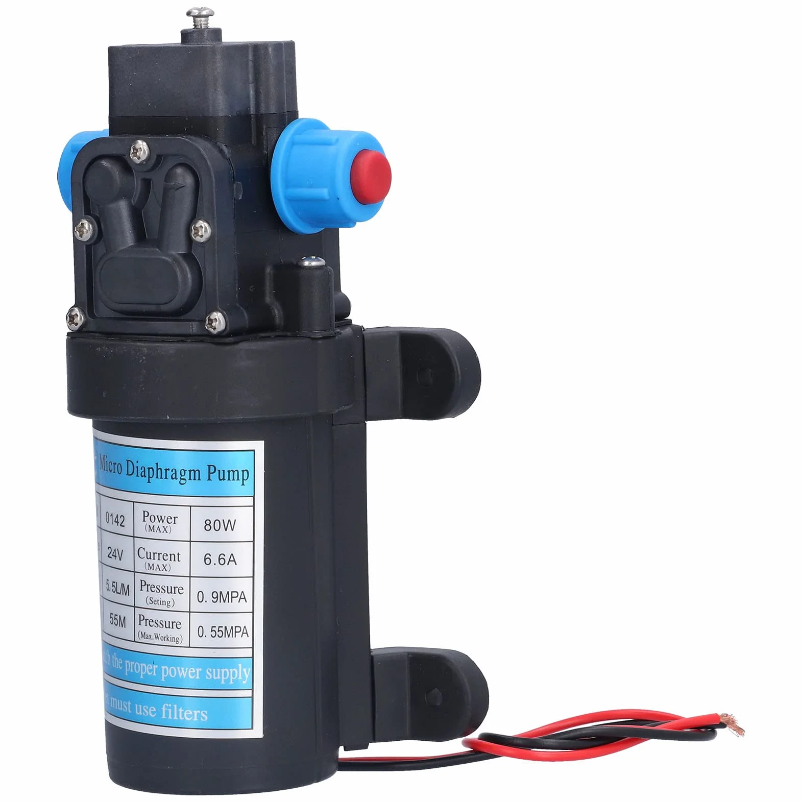 Pompa Mikromembranowa 5,5 L/min Samozasysająca Wysokociśnieniowa DC 24V
