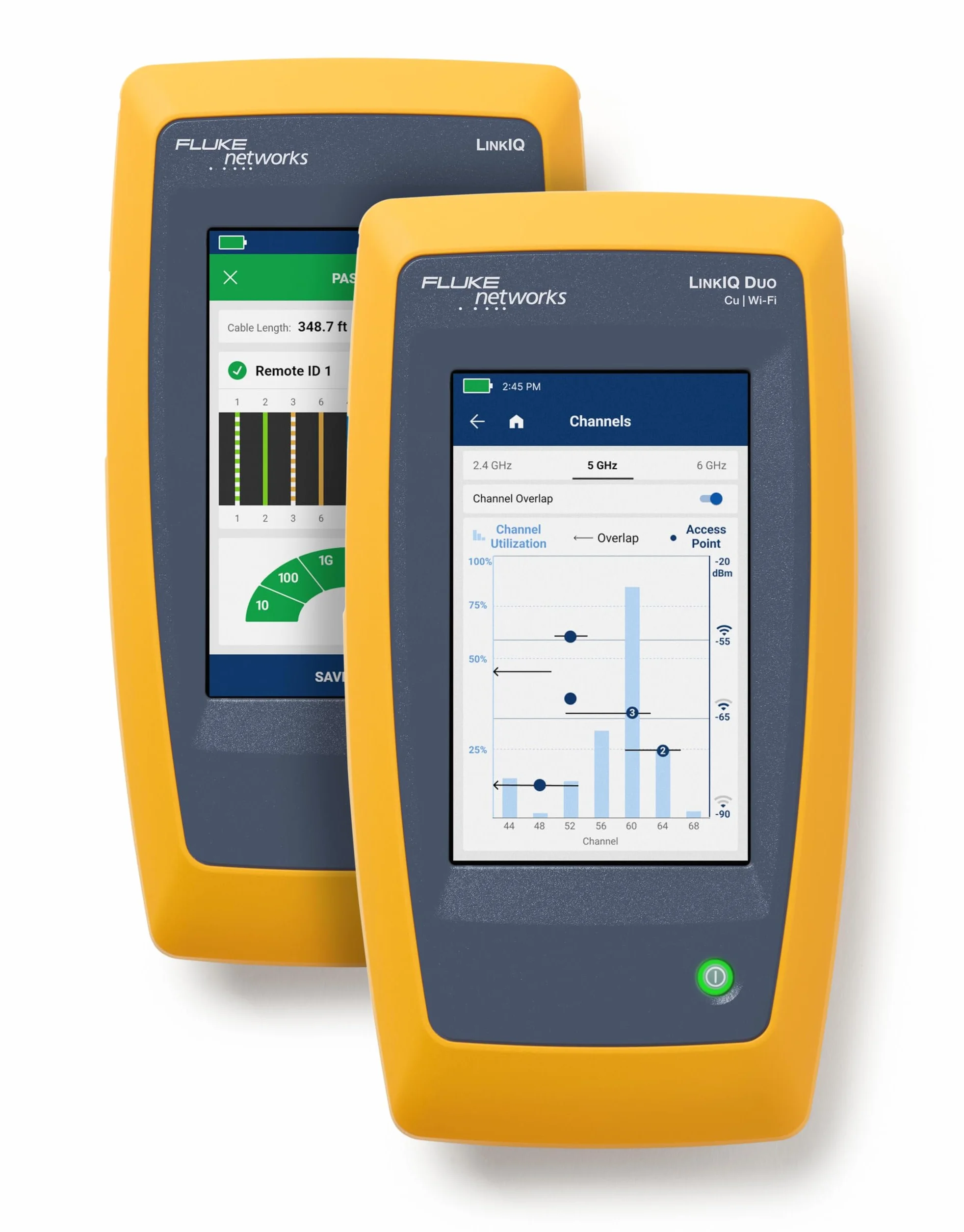 Fluke Networks LinkIQ™ 200 DUO tester kabli sieci WiFi z zestawem Ethernet i zdalnym identyfikatorem