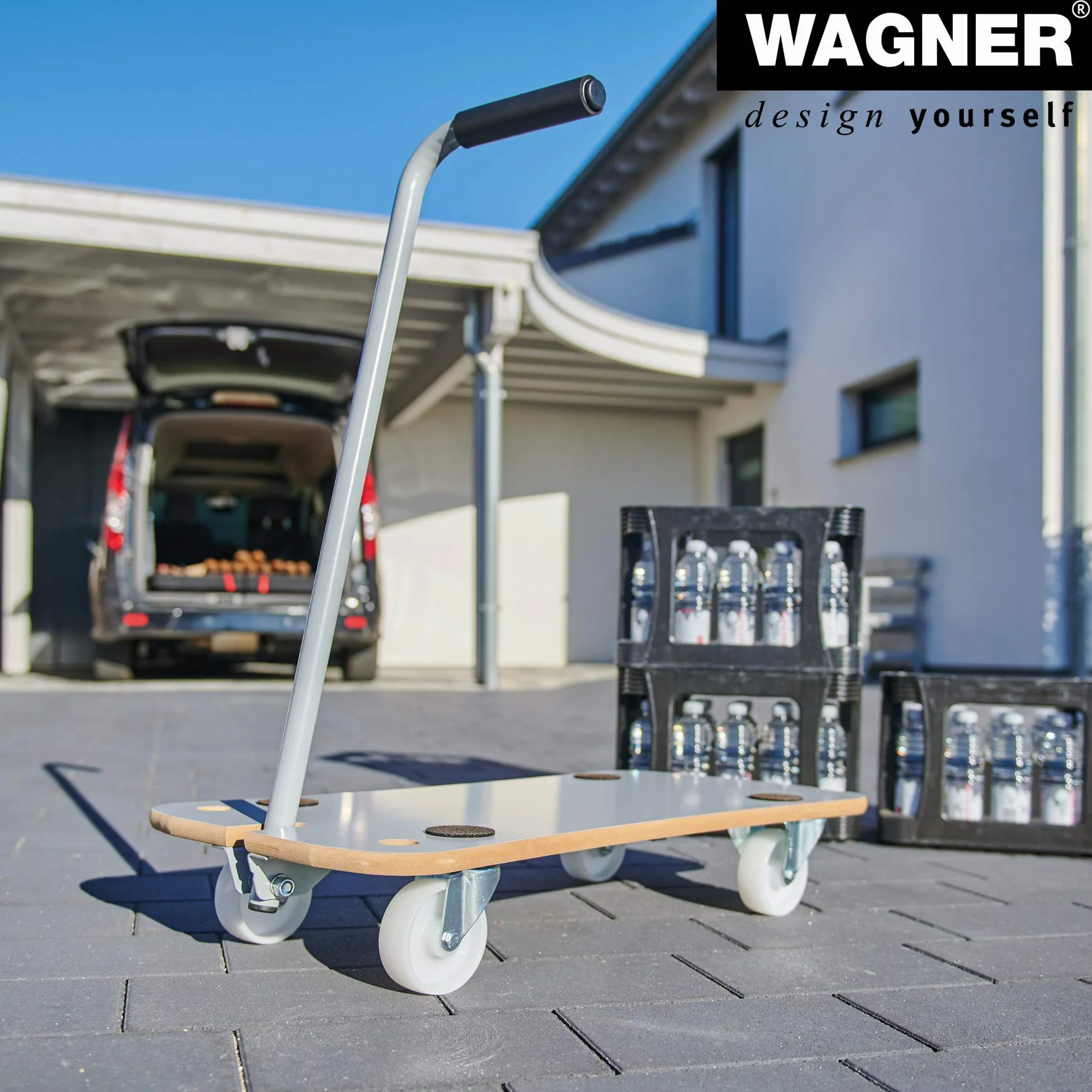 Wagner pomoc transportowa MM 1389 I 79 x 39 x 13,5 cm – nośność 200 kg – specjalna powłoka I składany dyszel I do dużych obciążeń – łatwa w pielęgnacji i wytrzymała – 20138901