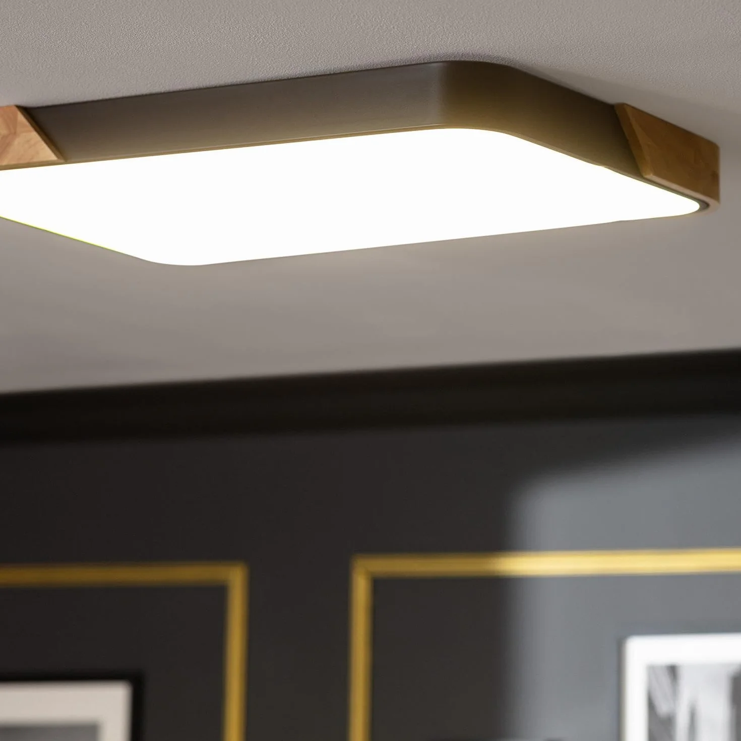 LEDKIA LIGHTING Plafon LED 30W Prostokątny 625x425mm CCT Czarny