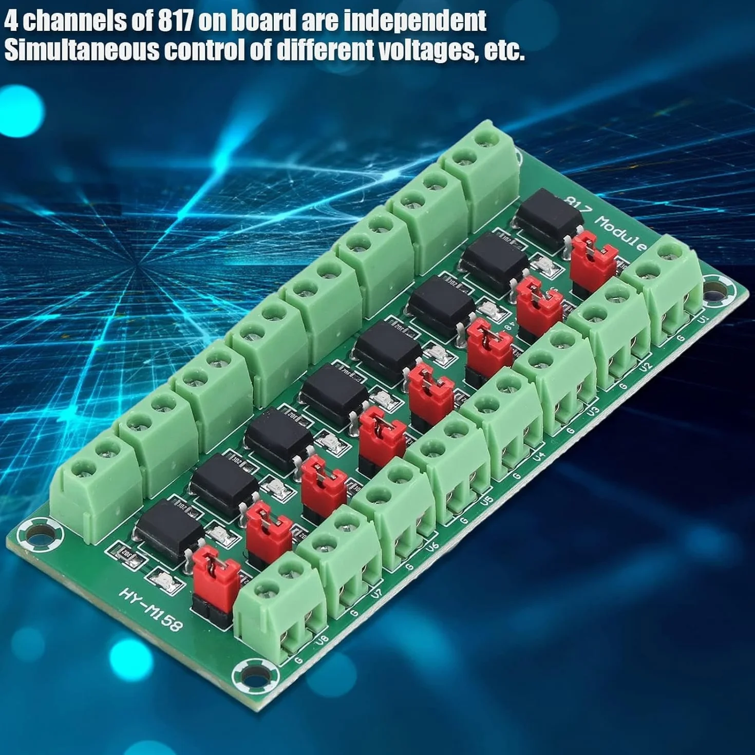 DEWIN Płyta transoptora, płyta izolacyjna transoptora, 8-kanałowy sterownik, fotoelektryczny izolowany moduł 817 3,6-30 V