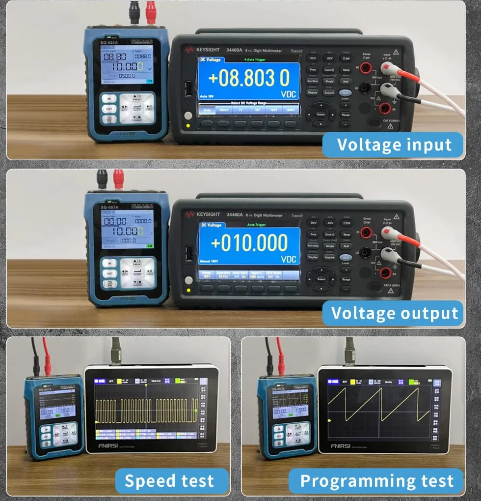 DollaTek SG-003A 0-10 V regulowany symulator napięcia prądowego, generator sygnału, źródło sygnału, kalibrator nadajnika, wiele trybów sygnału, wyświetlacz cyfrowy 2,4 cala, generator napięcia,