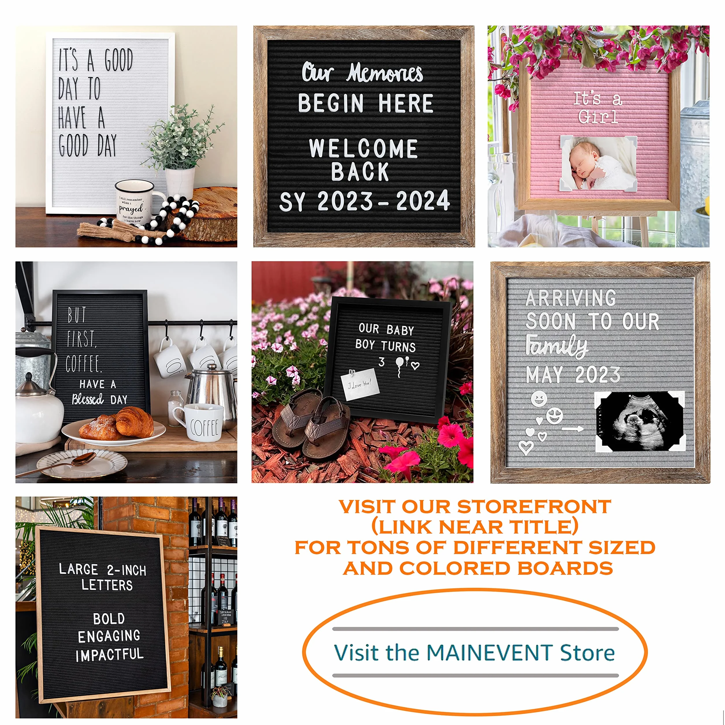 Skinny Felt Board Letters Only Set NO BOARD INCLUDED, Rae Dunn Inspired Font Farmhouse Decor Accessory, 2 Inch White Plastic Letters Numbers Symbols For Changeable Felt Letter Board Message Bulletin