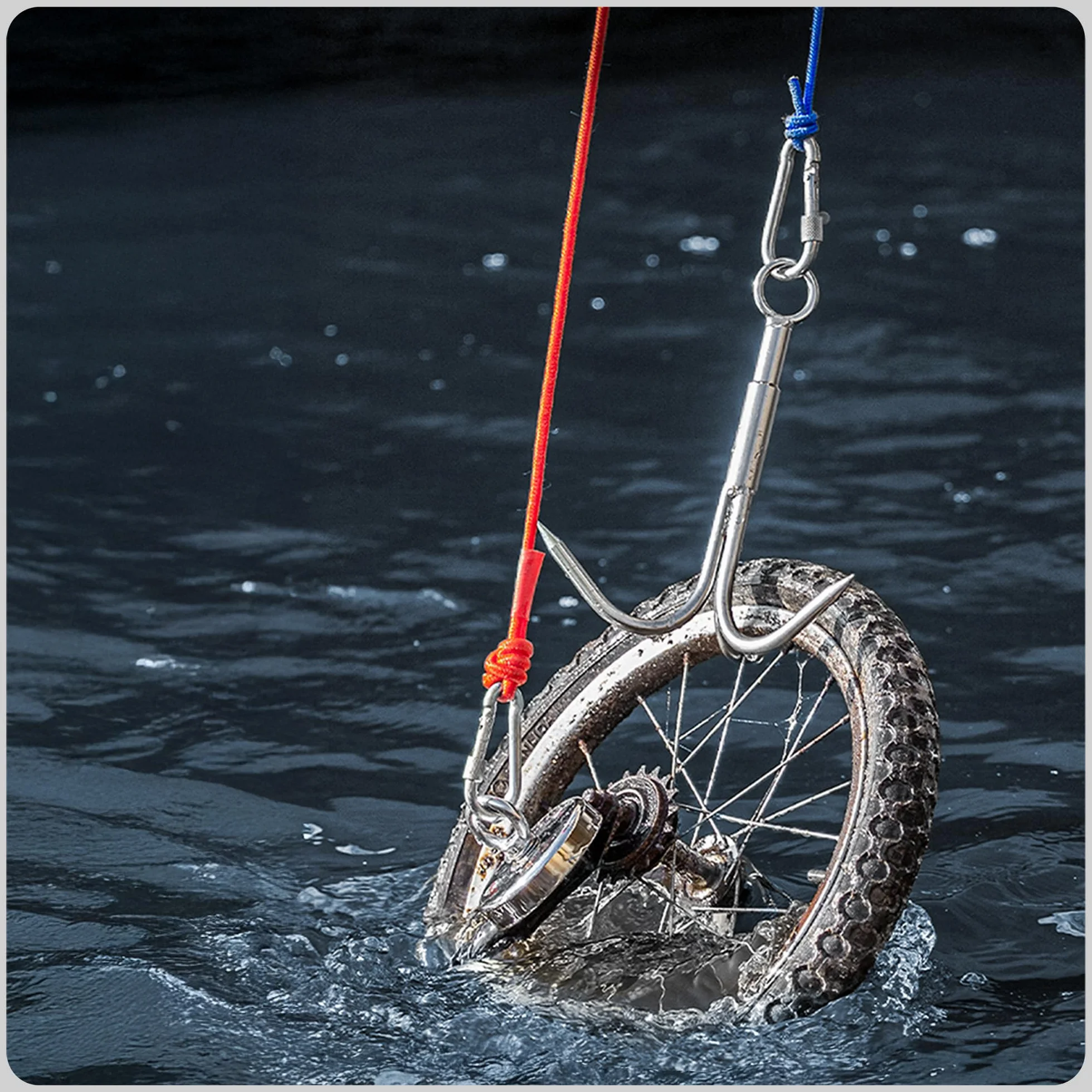 MAGFISHION Mega Zestaw Magnetycznego Wędkarstwa - Magnes Neodymowy 400KG Ø90mm z 2 Linami & Rękawice