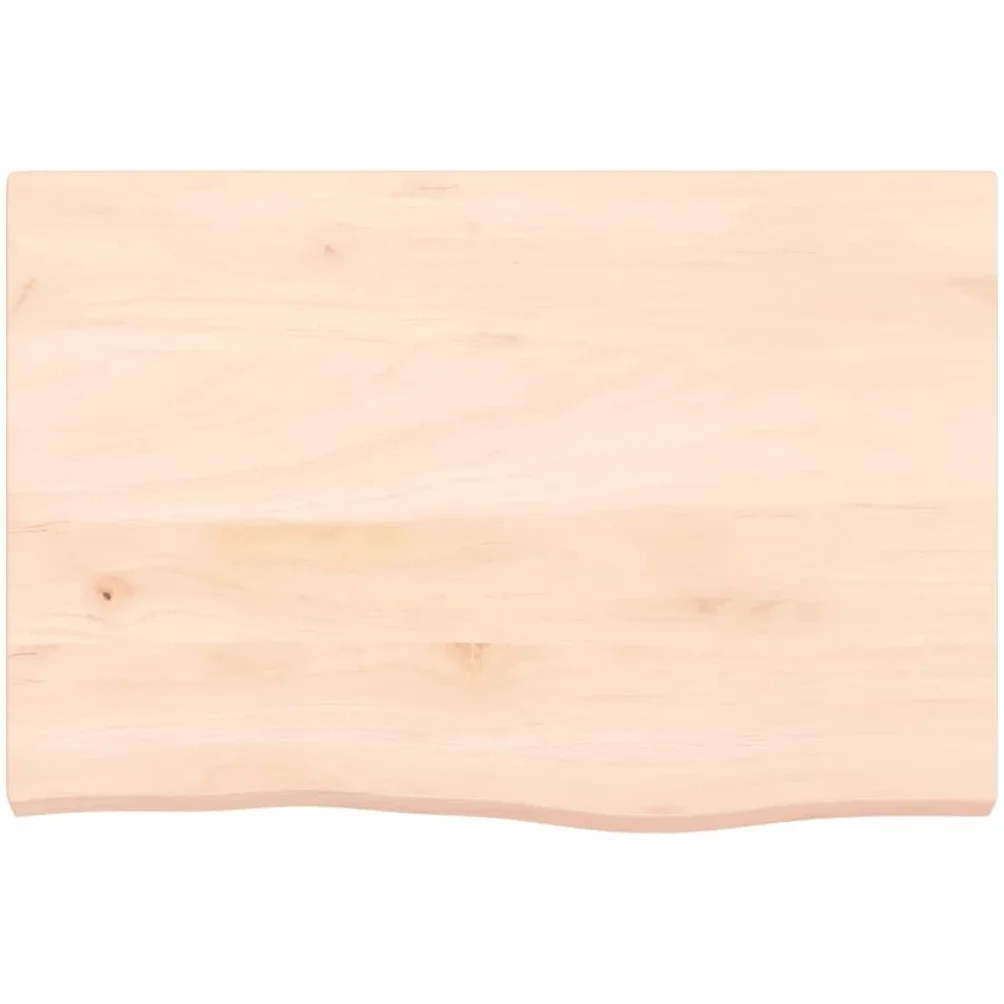 vidaXL Blat stołu, 60x40x(2-4) cm, surowe lite drewno dębowe